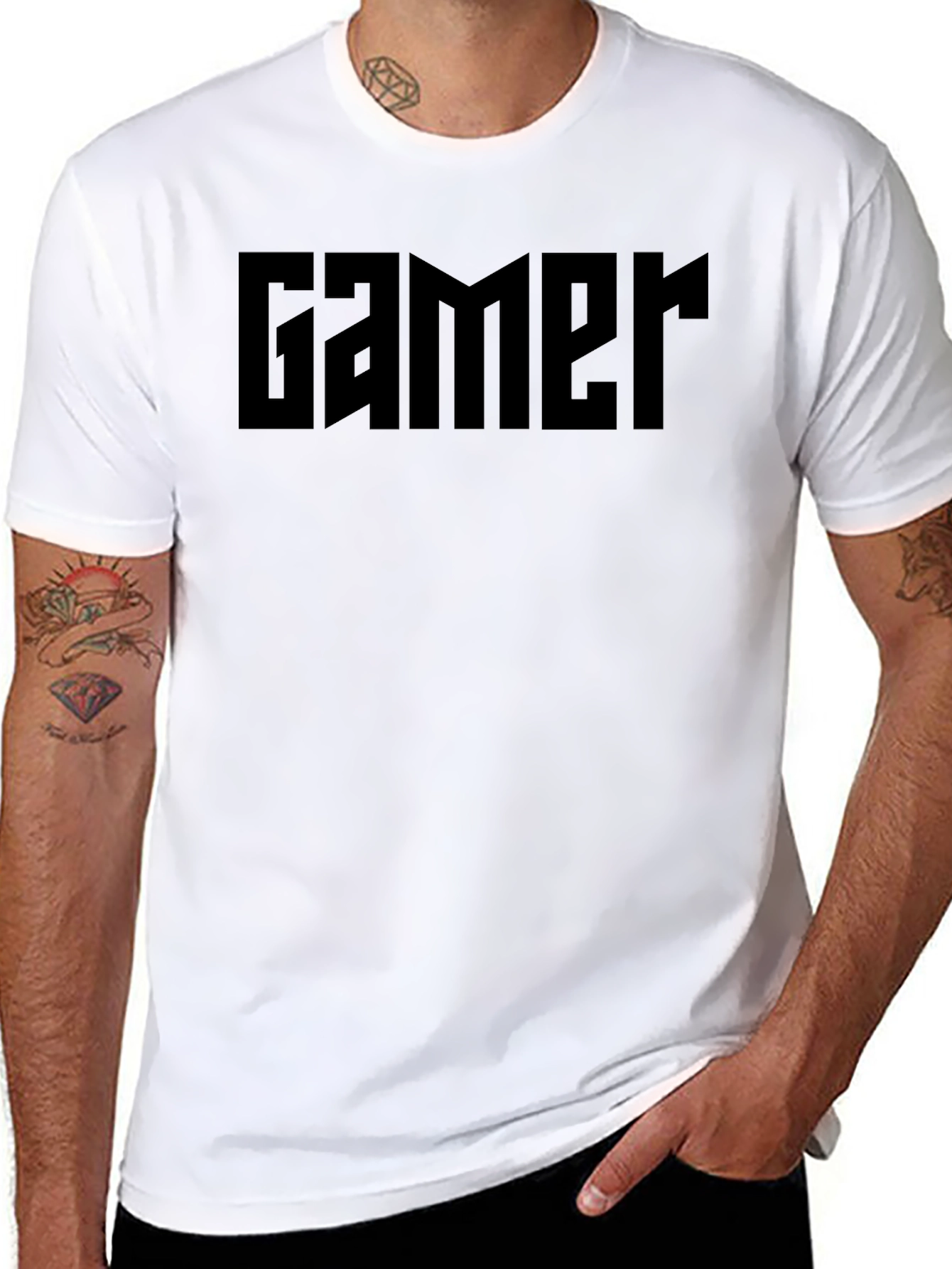 Black Gamer T-Shirt - Cool Graphic Tee for Video Game Lovers view 8