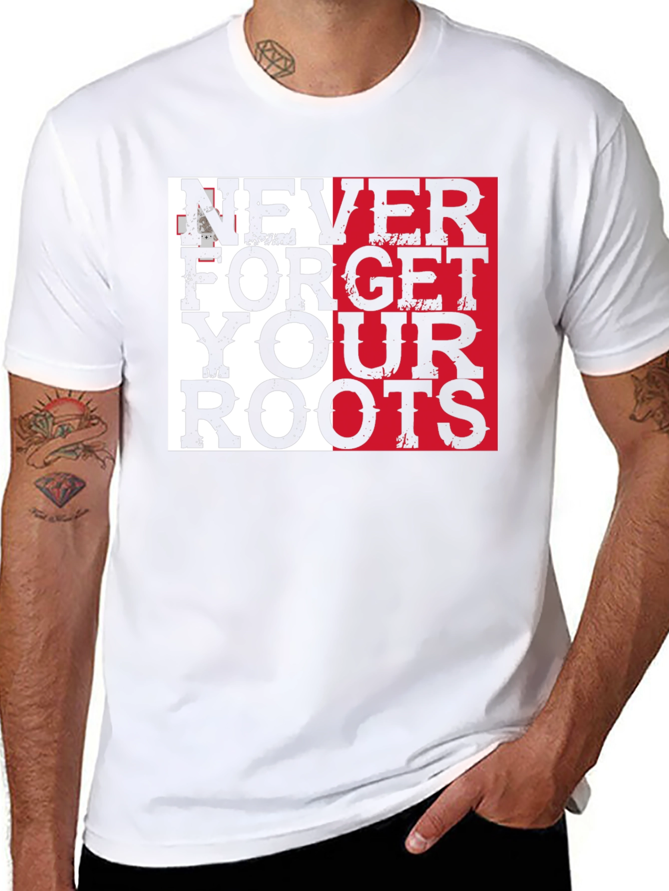 Black Never Forget Your Roots Graphic Tee view 8