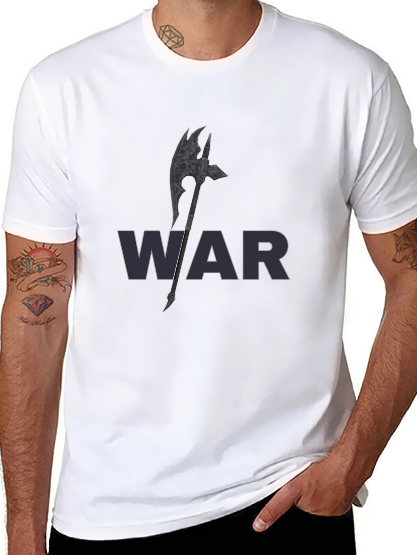 War Axe Graphic Tee - Men's Black T-Shirt - 8