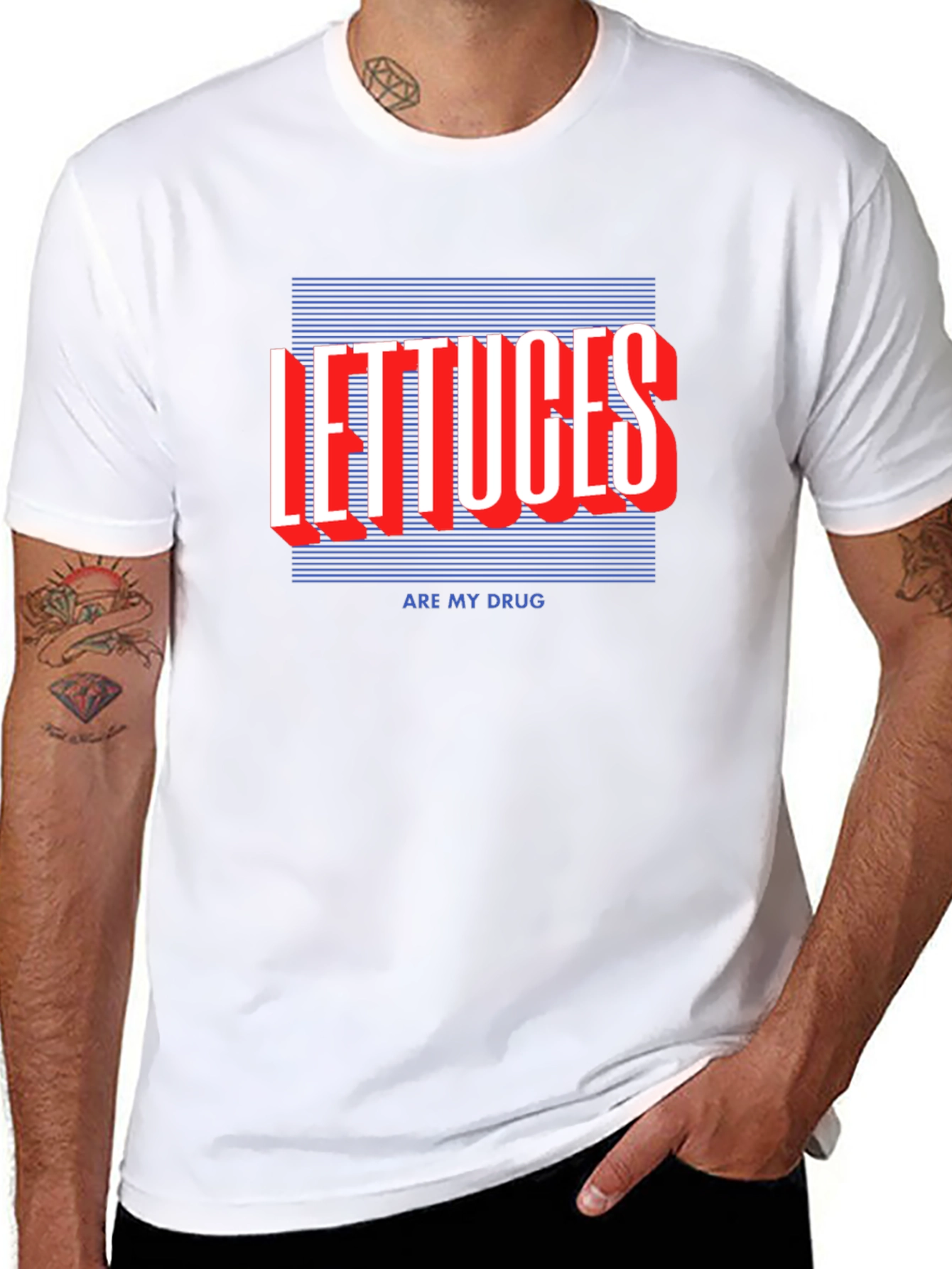 Black Lettuces Are My Drug Graphic T-Shirt view 8