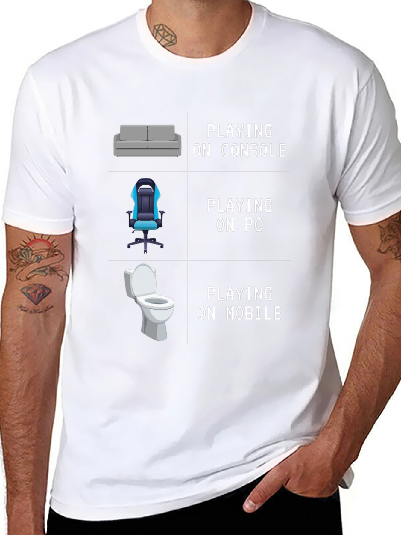 Black Gamer Humor T-Shirt: Console, PC, Mobile Gaming view 8