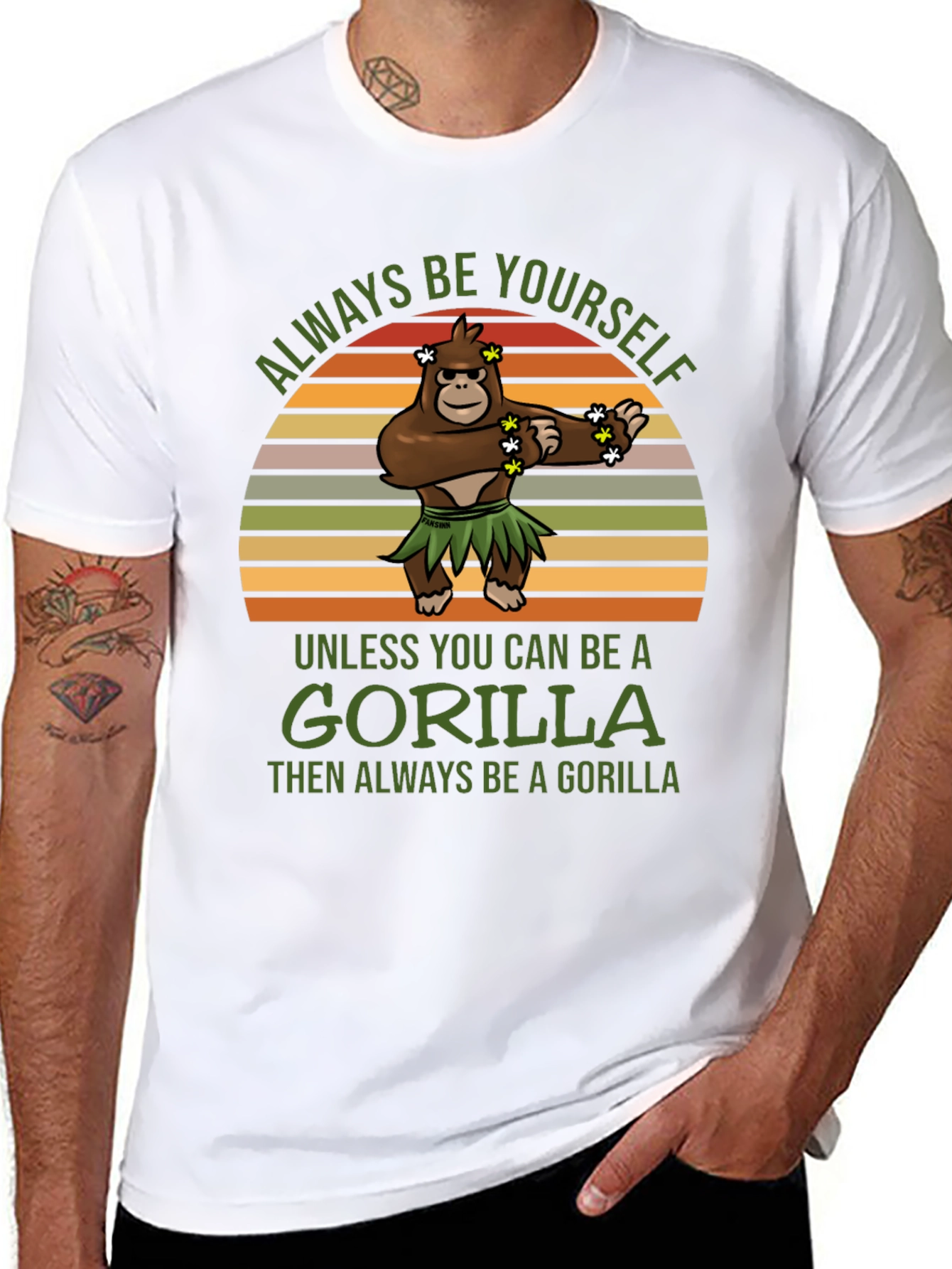 Black Always Be Yourself Unless You Can Be A Gorilla T-Shirt view 8