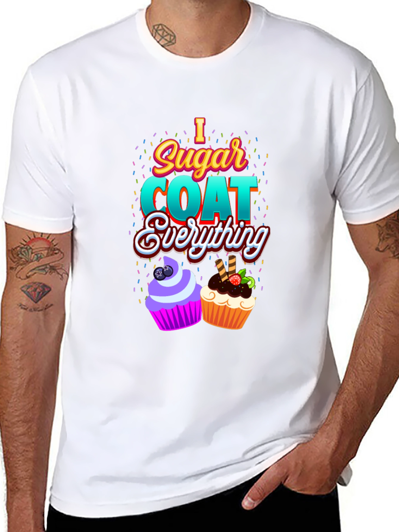 Black I Sugar Coat Everything T-Shirt view 8