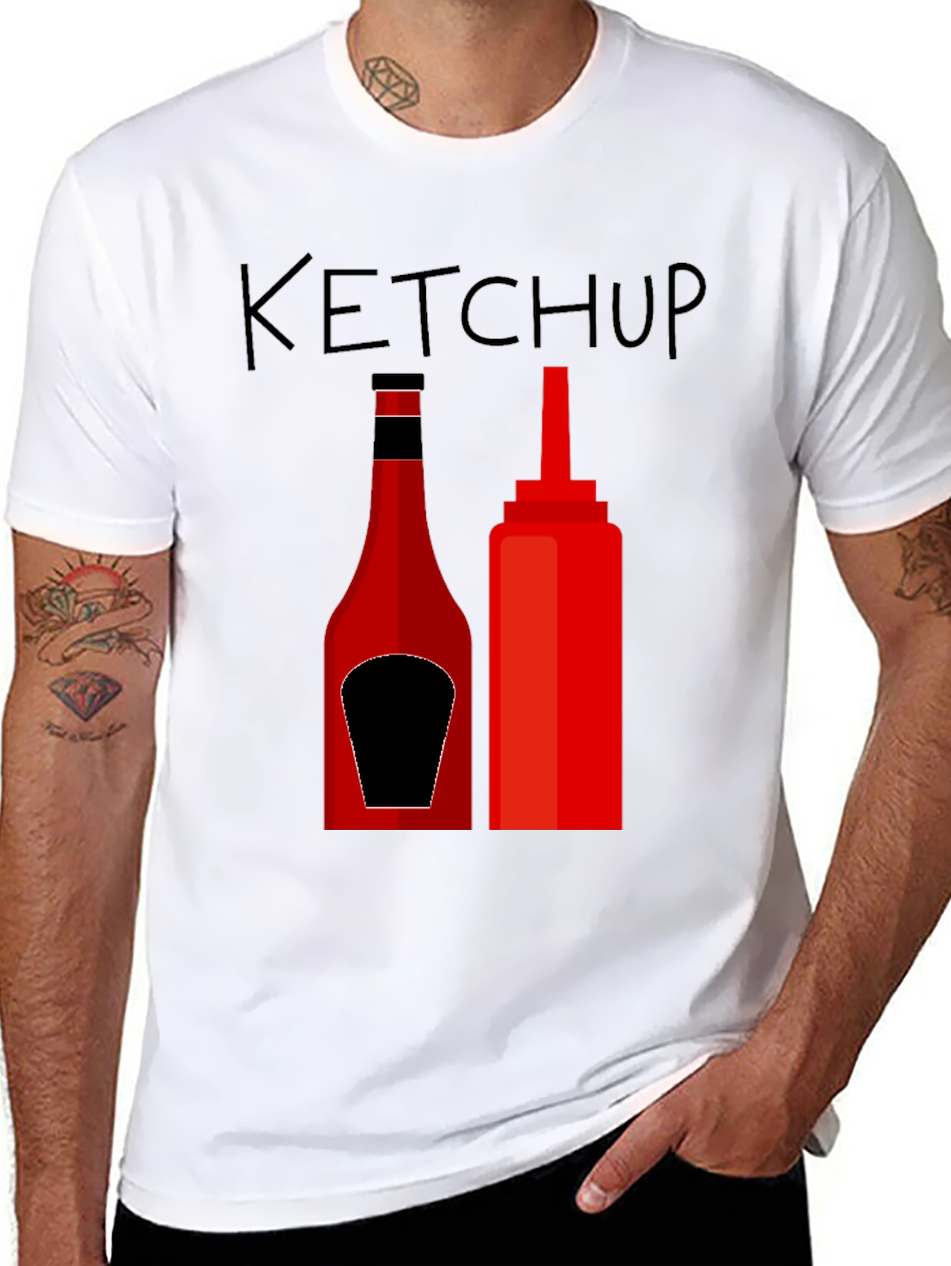 Black Ketchup Graphic Tee - Funny Foodie T-Shirt view 8