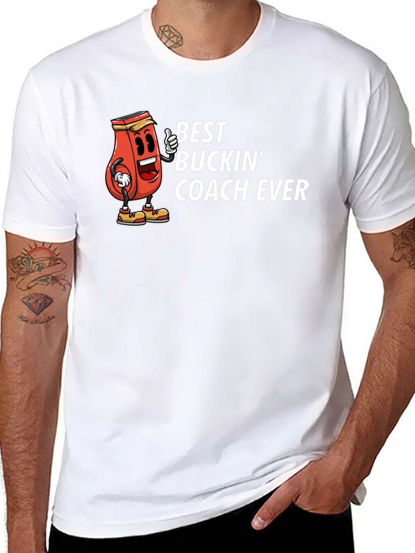 Black Best Buckin' Coach Ever T-Shirt view 8