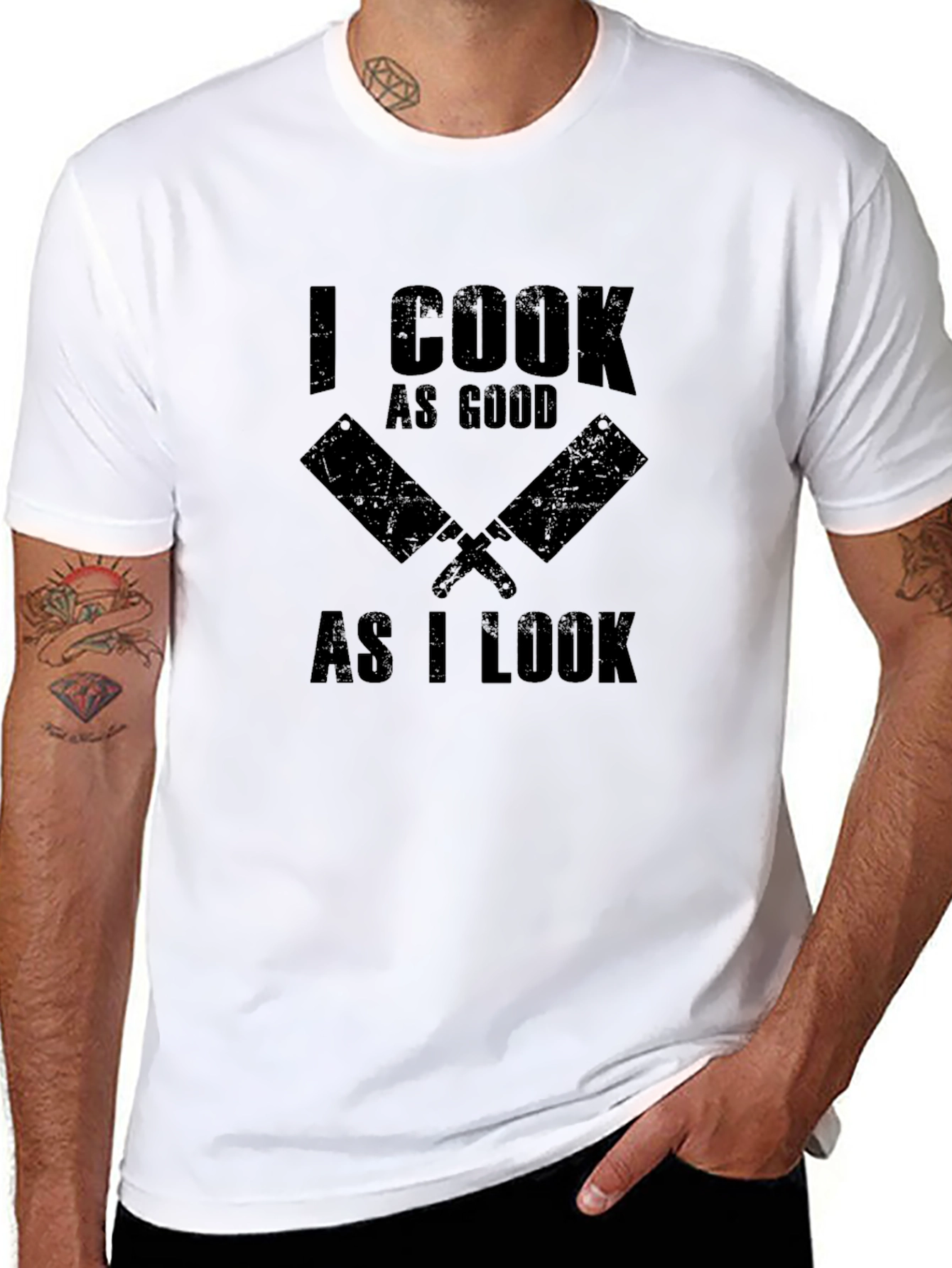 Black I Cook As Good As I Look Graphic T-Shirt view 8