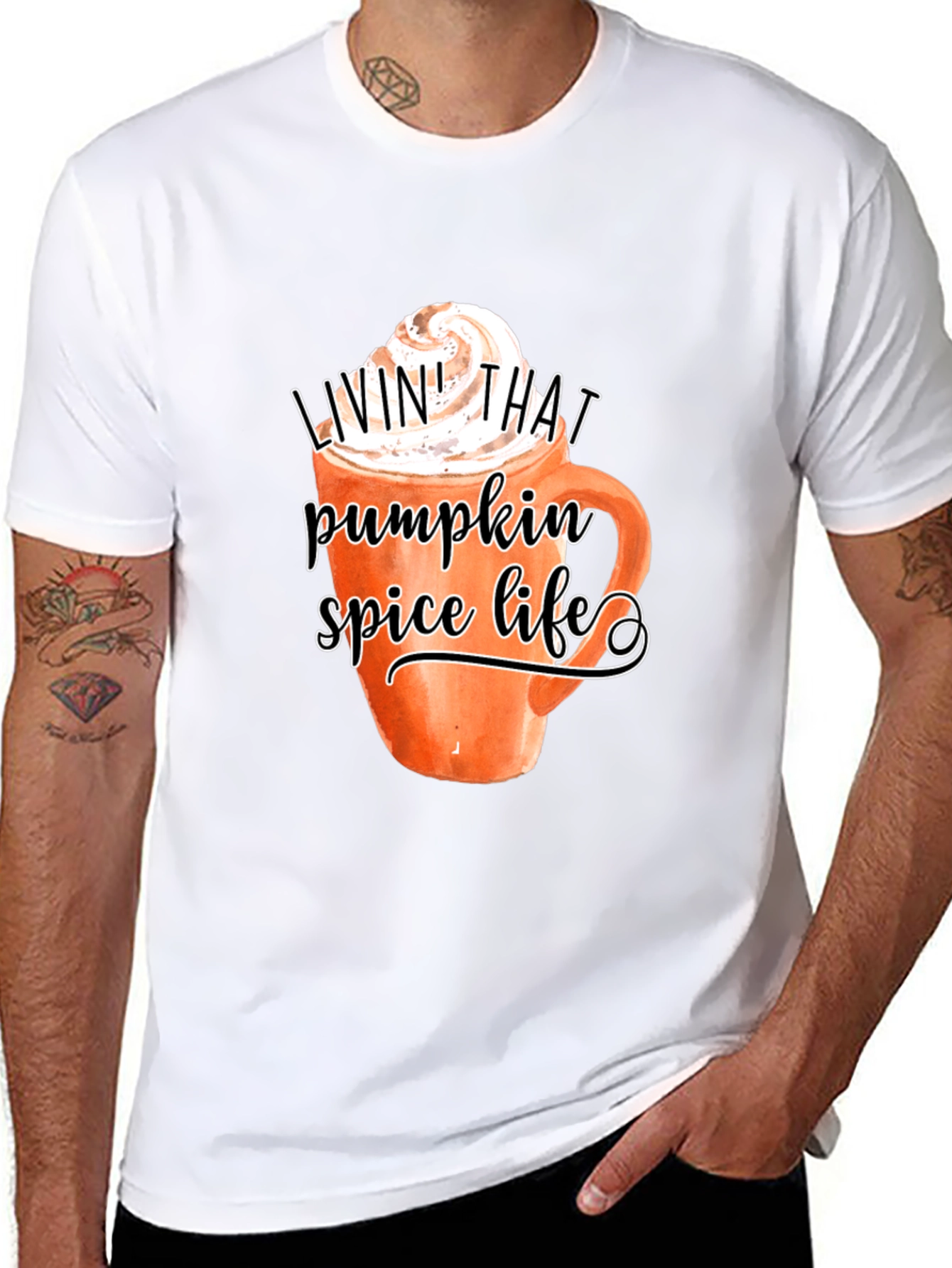 Black Pumpkin Spice Life T-Shirt view 8
