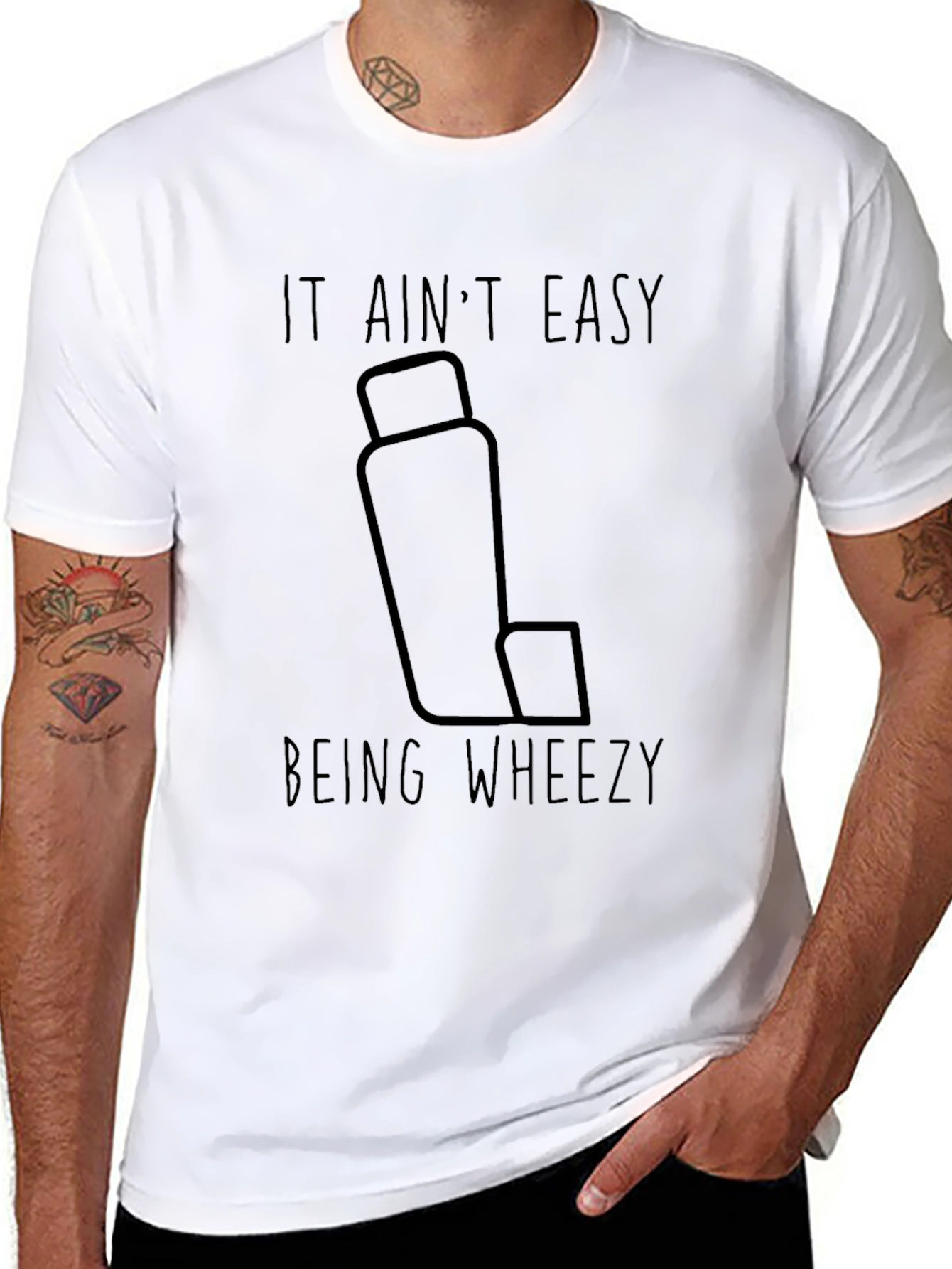Black It Ain't Easy Being Wheezy Black T-Shirt view 8