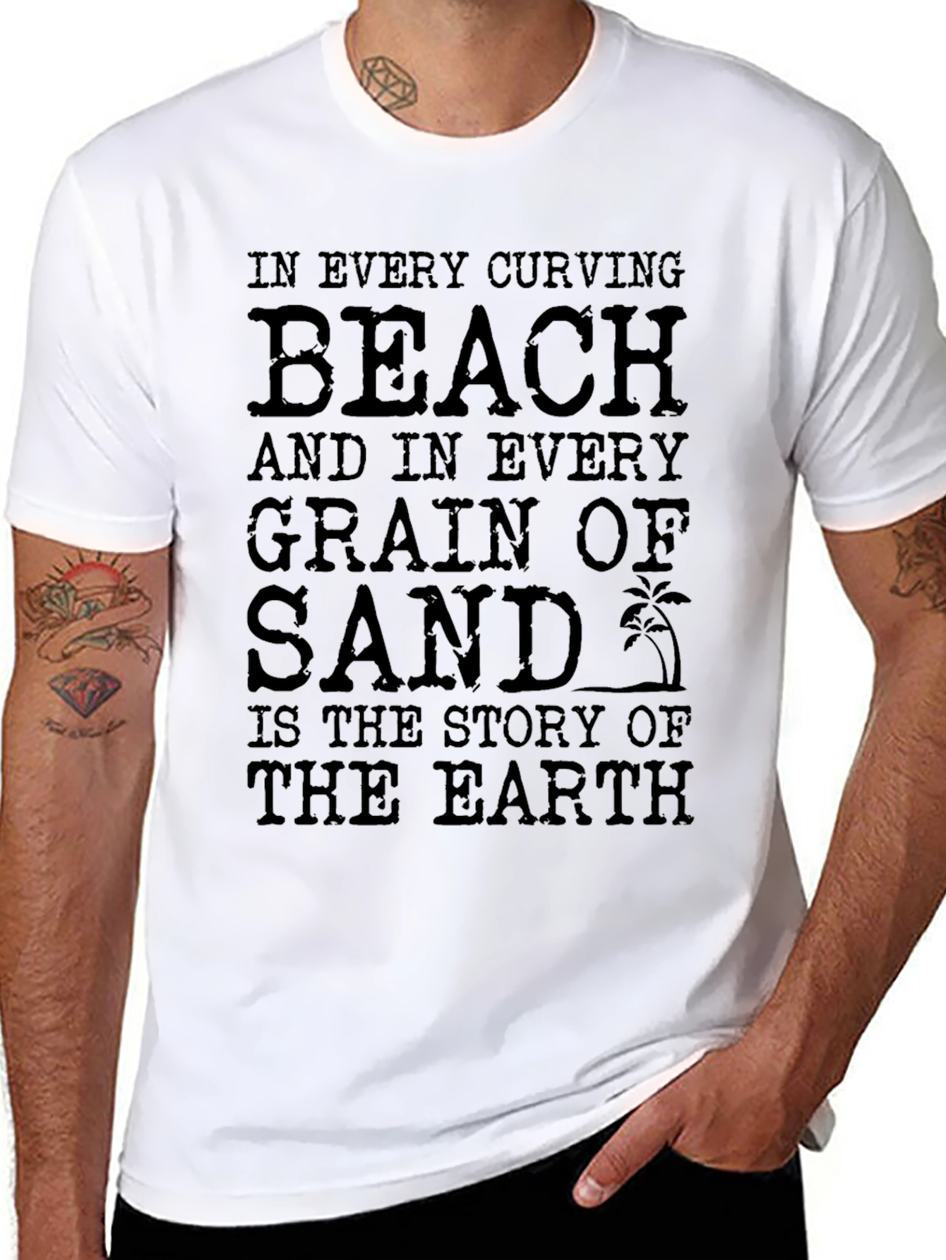 Black Beach Story Graphic Tee view 8