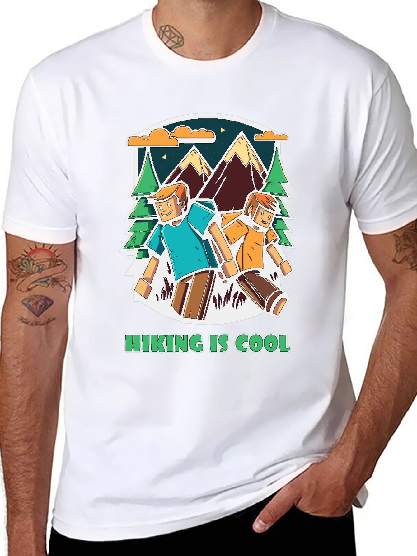 Black Hiking is Cool Graphic Tee view 8