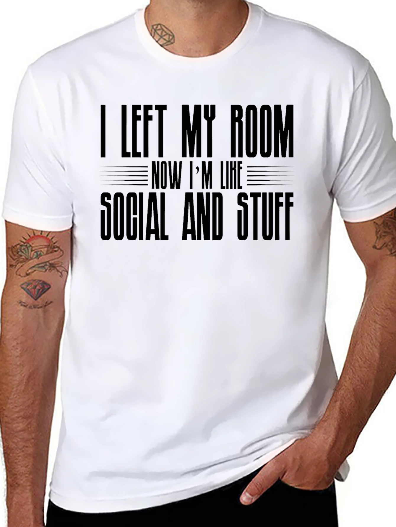 Black Social and Stuff Graphic Tee view 8