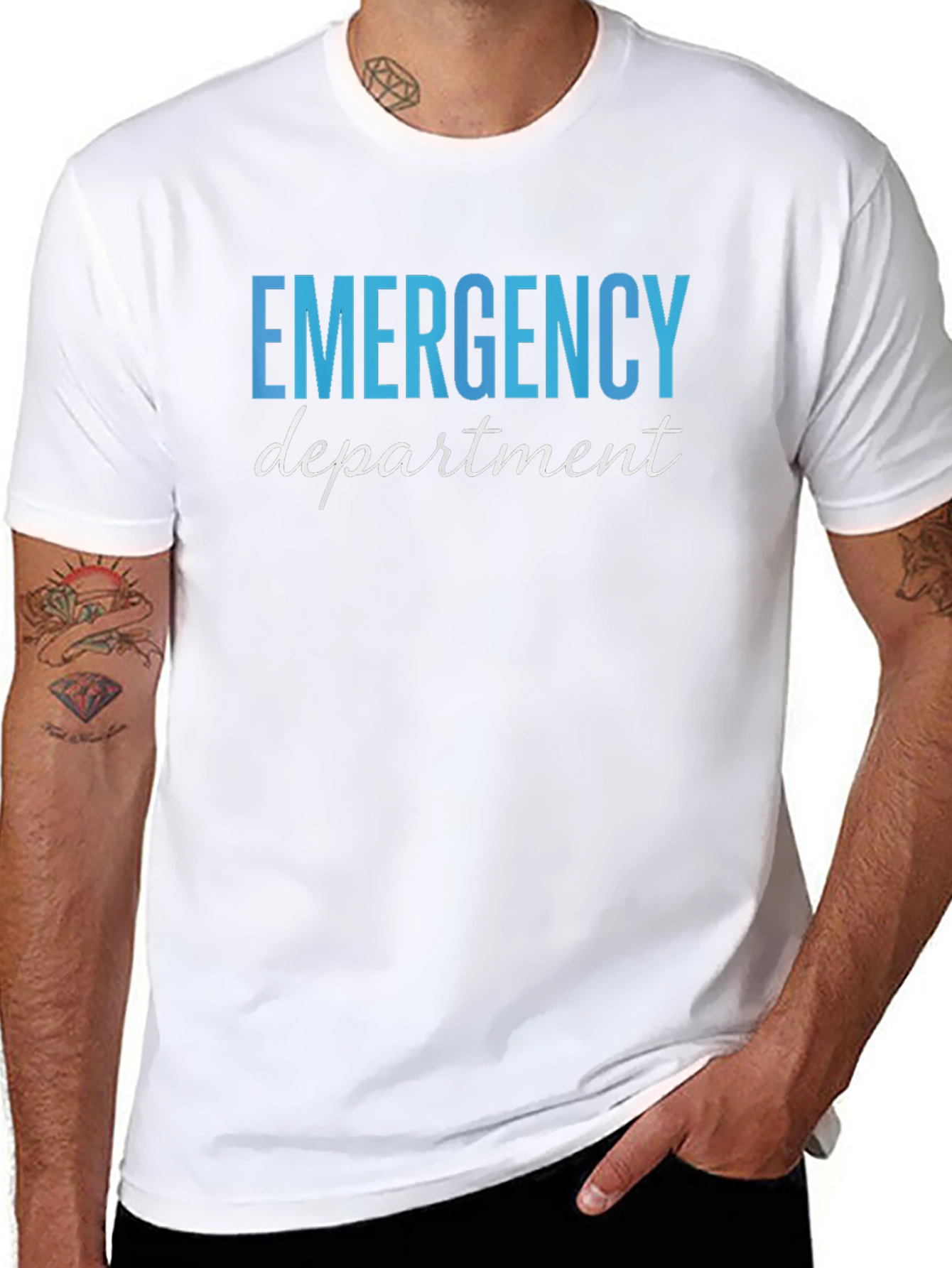 Black Emergency Department T-Shirt - Medical Staff Apparel view 8