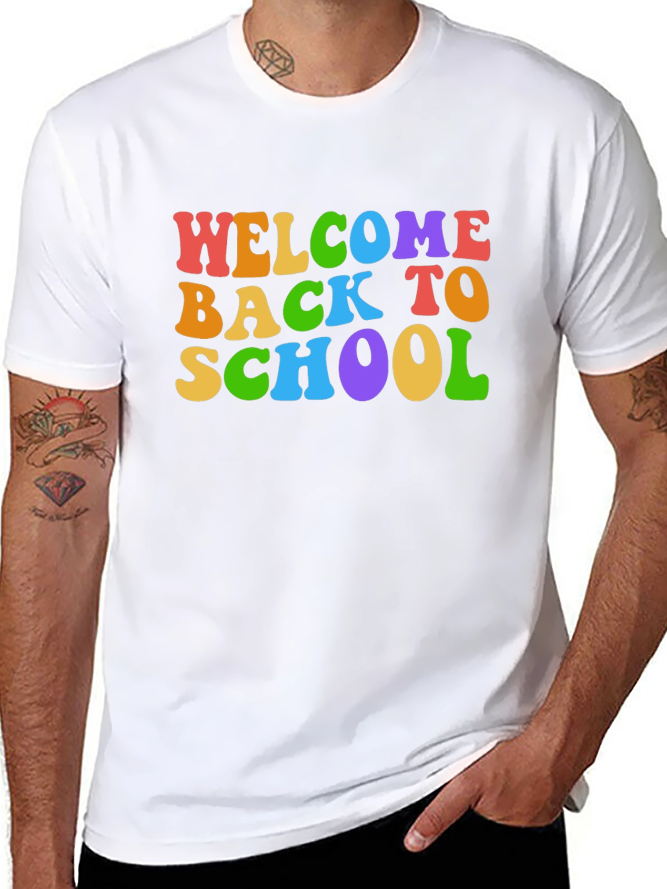 Black Welcome Back to School Retro T-Shirt view 8