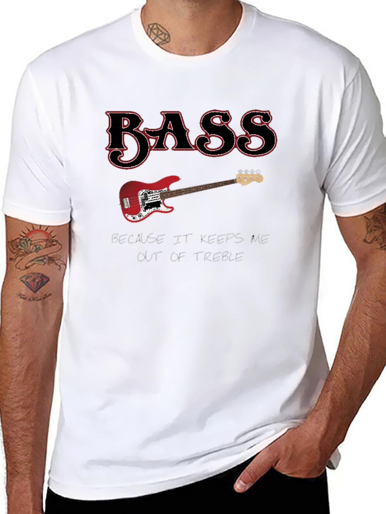 Black Bass Keeps Me Out Of Treble Graphic Tee view 8