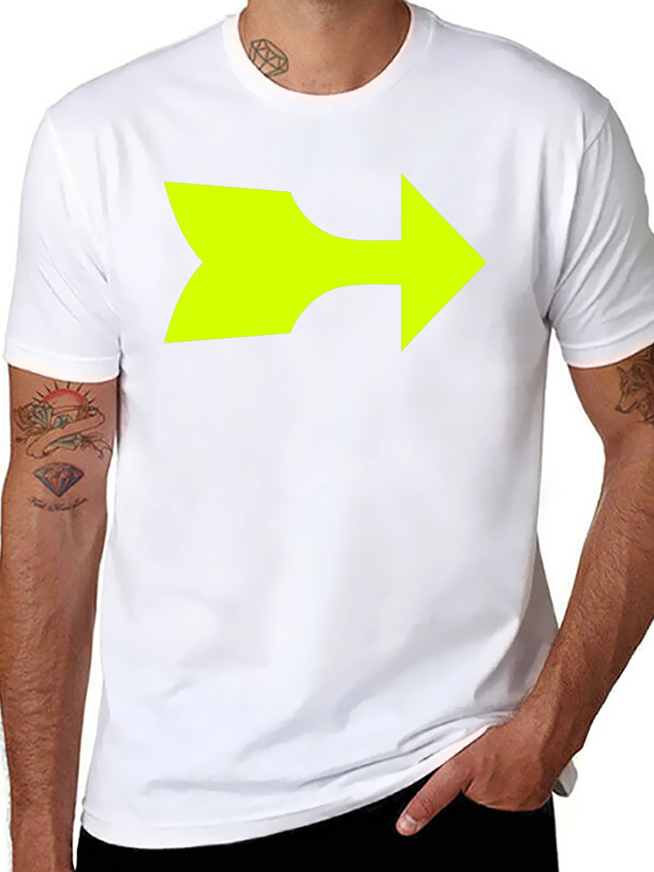 Black Right Arrow Graphic T-Shirt - Bold Statement Tee view 8