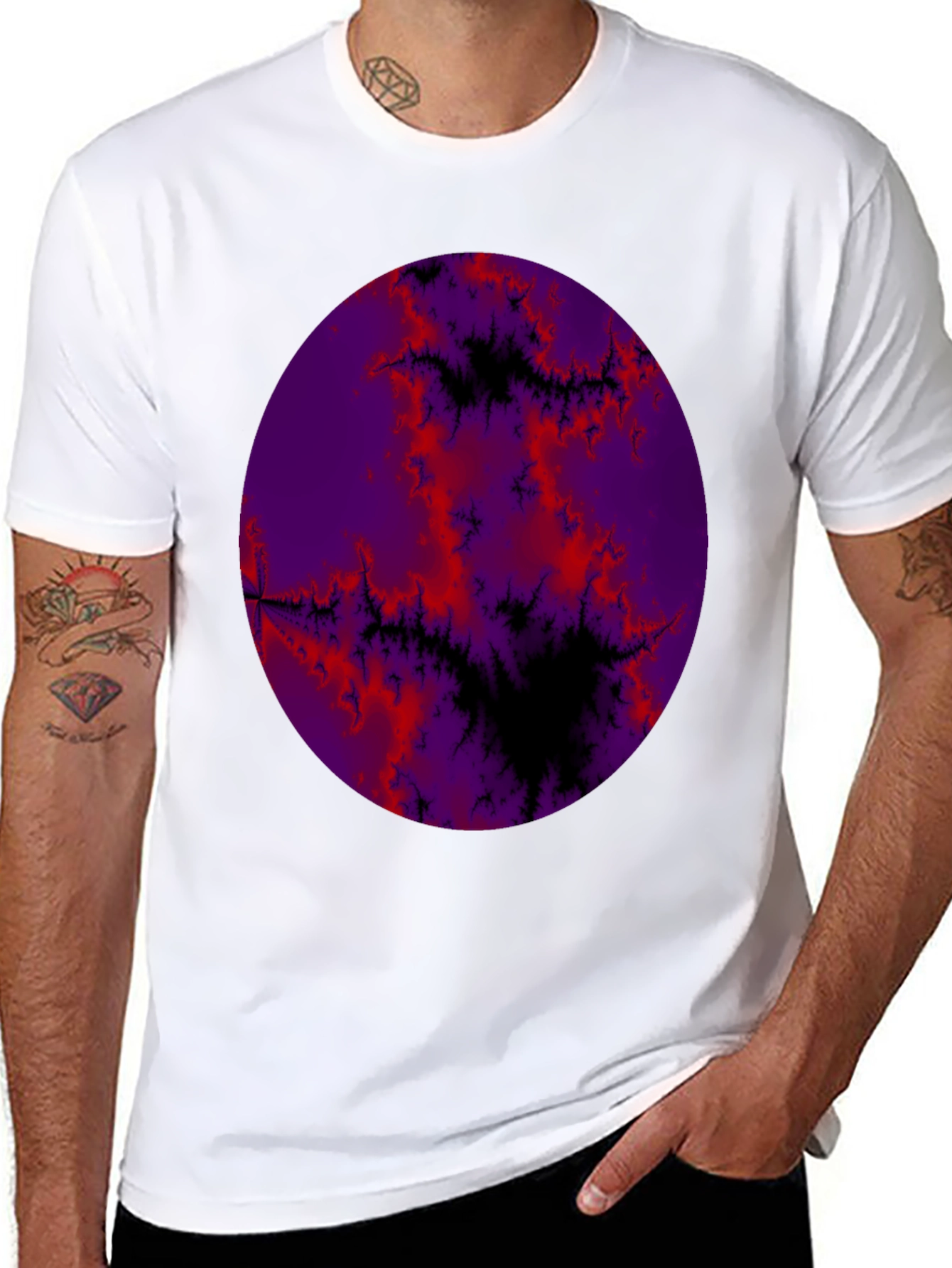Fractal Planet Graphic T-Shirt - 8