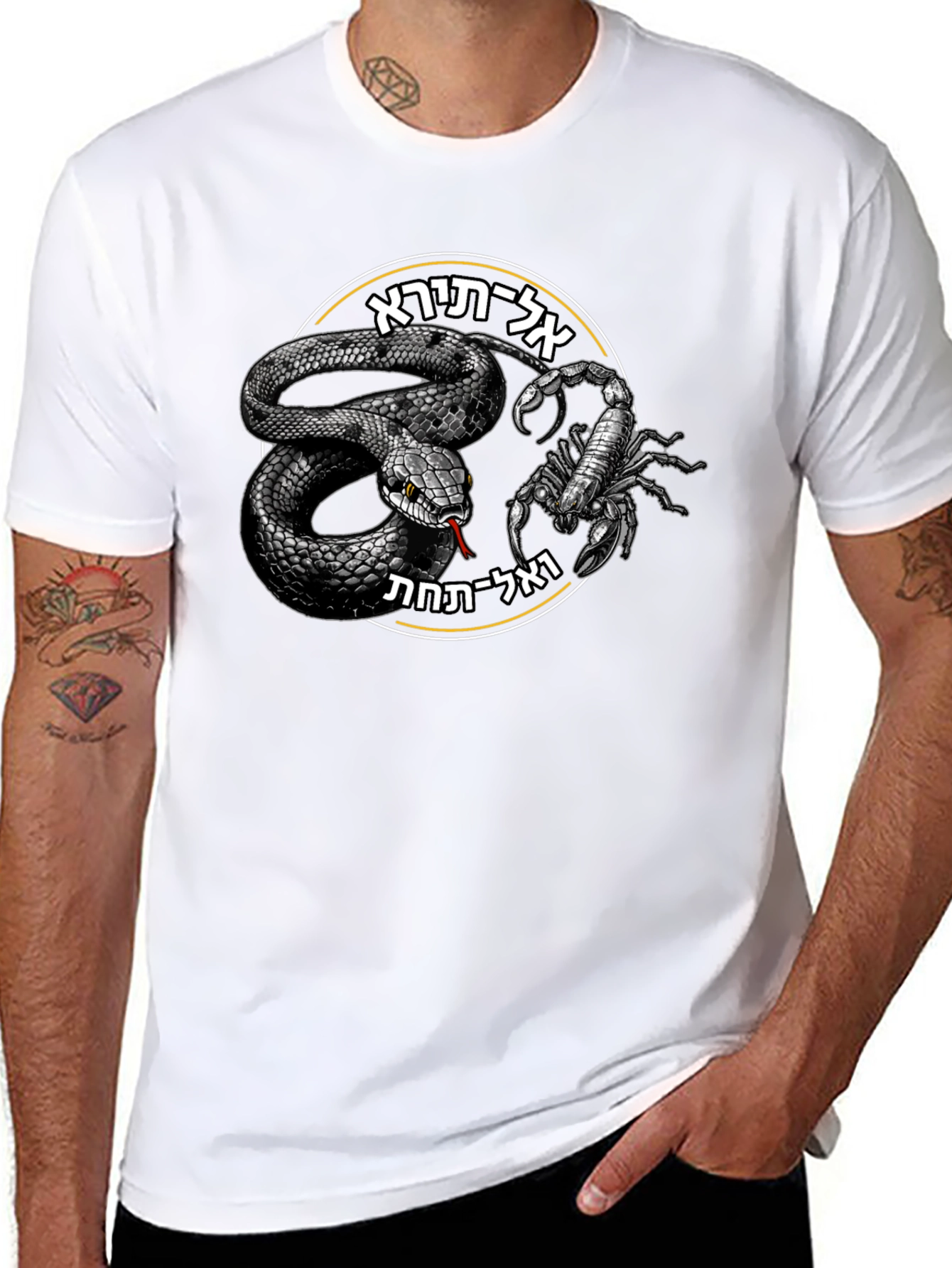 Black Snake and Scorpion Black T-Shirt view 8