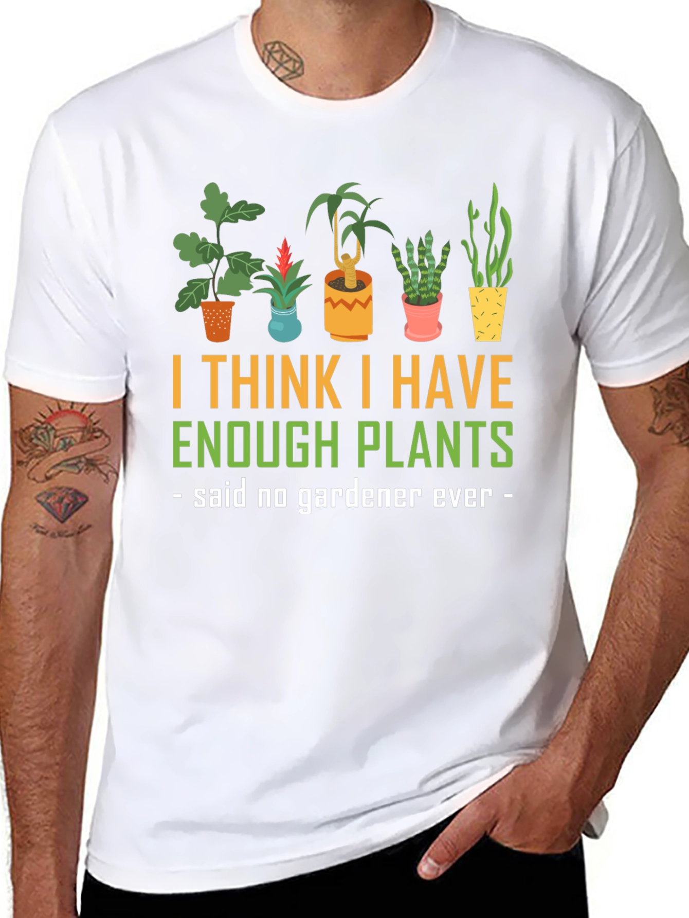 Black Funny Gardener Plant Lover T-Shirt view 8