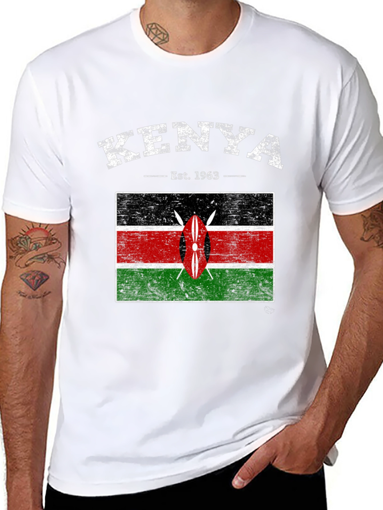 Kenya Flag Graphic T-Shirt - Est. 1963 - 8