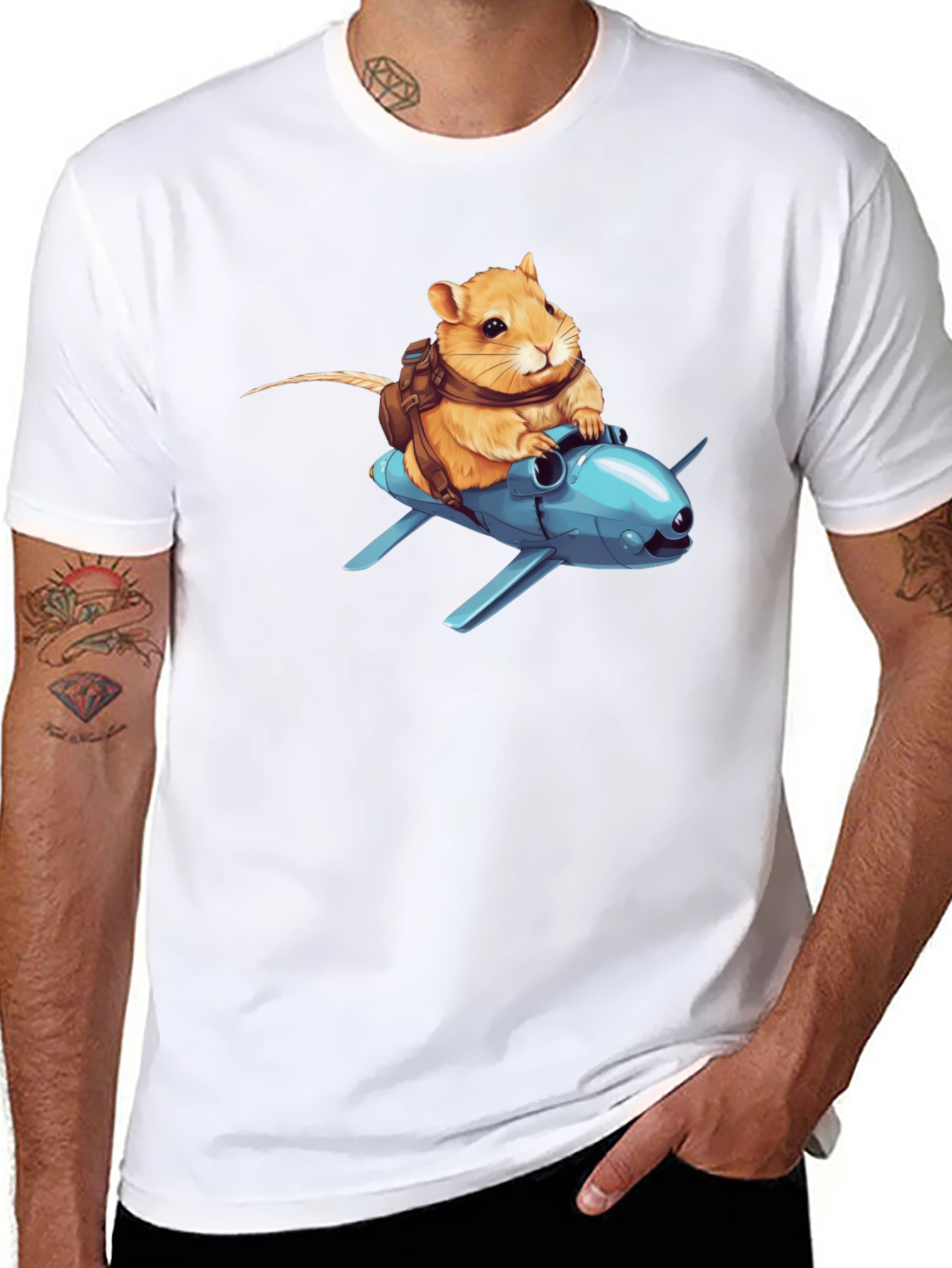 Black Gerbil Aviator T-Shirt view 8