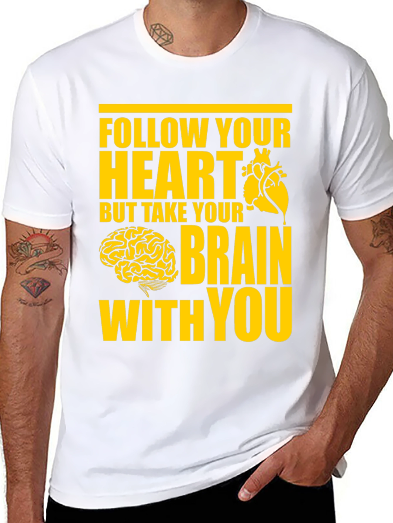 Black Follow Your Heart T-Shirt view 8