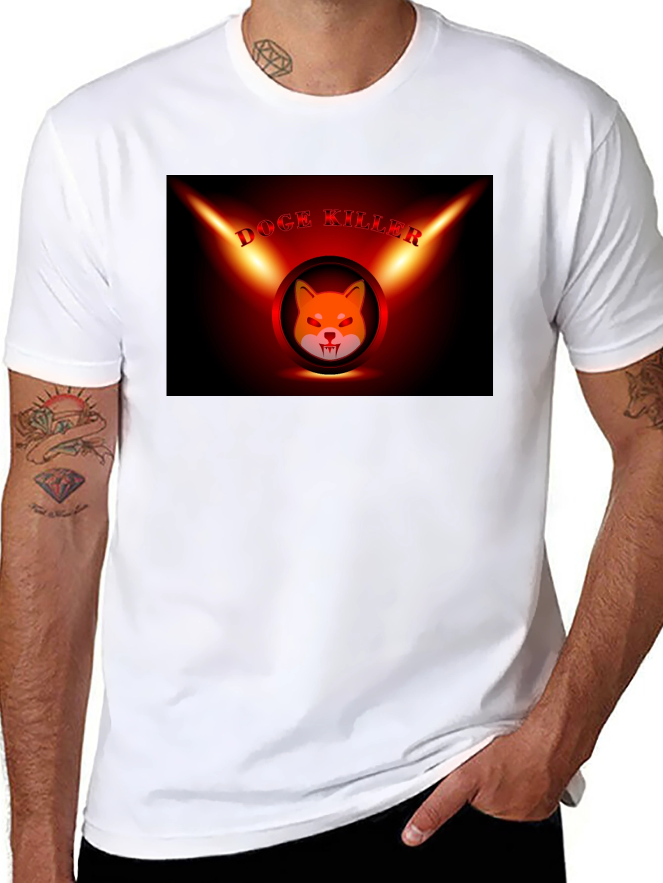 Black Doge Killer Graphic Tee - Shiba Inu Crypto view 8