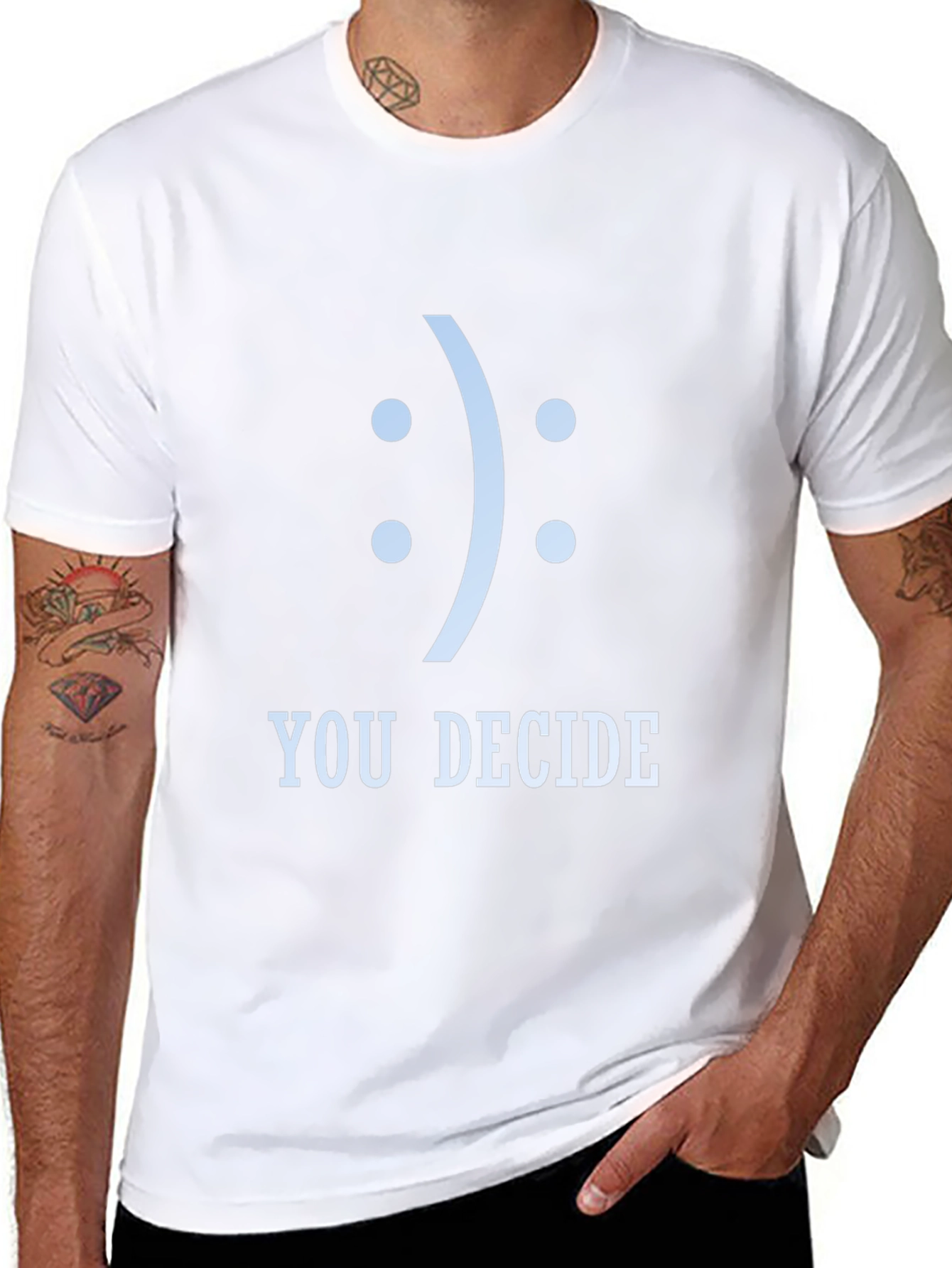 Black You Decide Graphic Tee - Unisex Black T-Shirt view 8