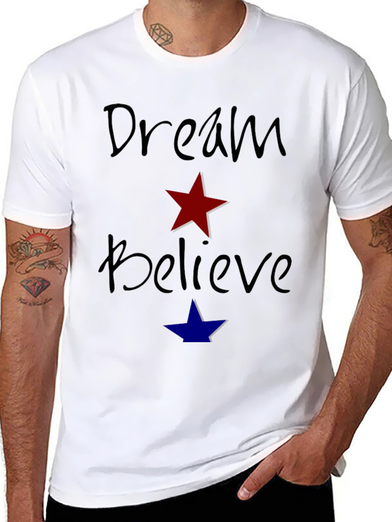 Black Dream Believe Graphic T-Shirt view 8