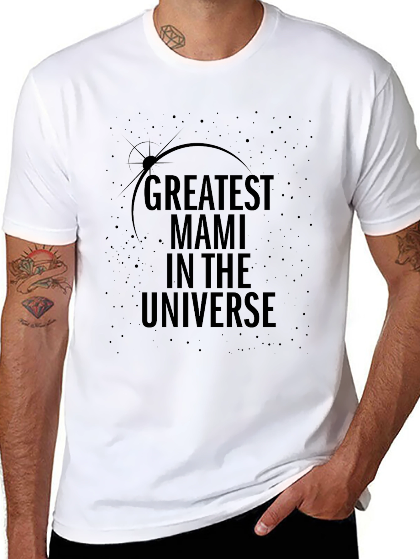 Black Greatest Mami in the Universe T-Shirt view 8