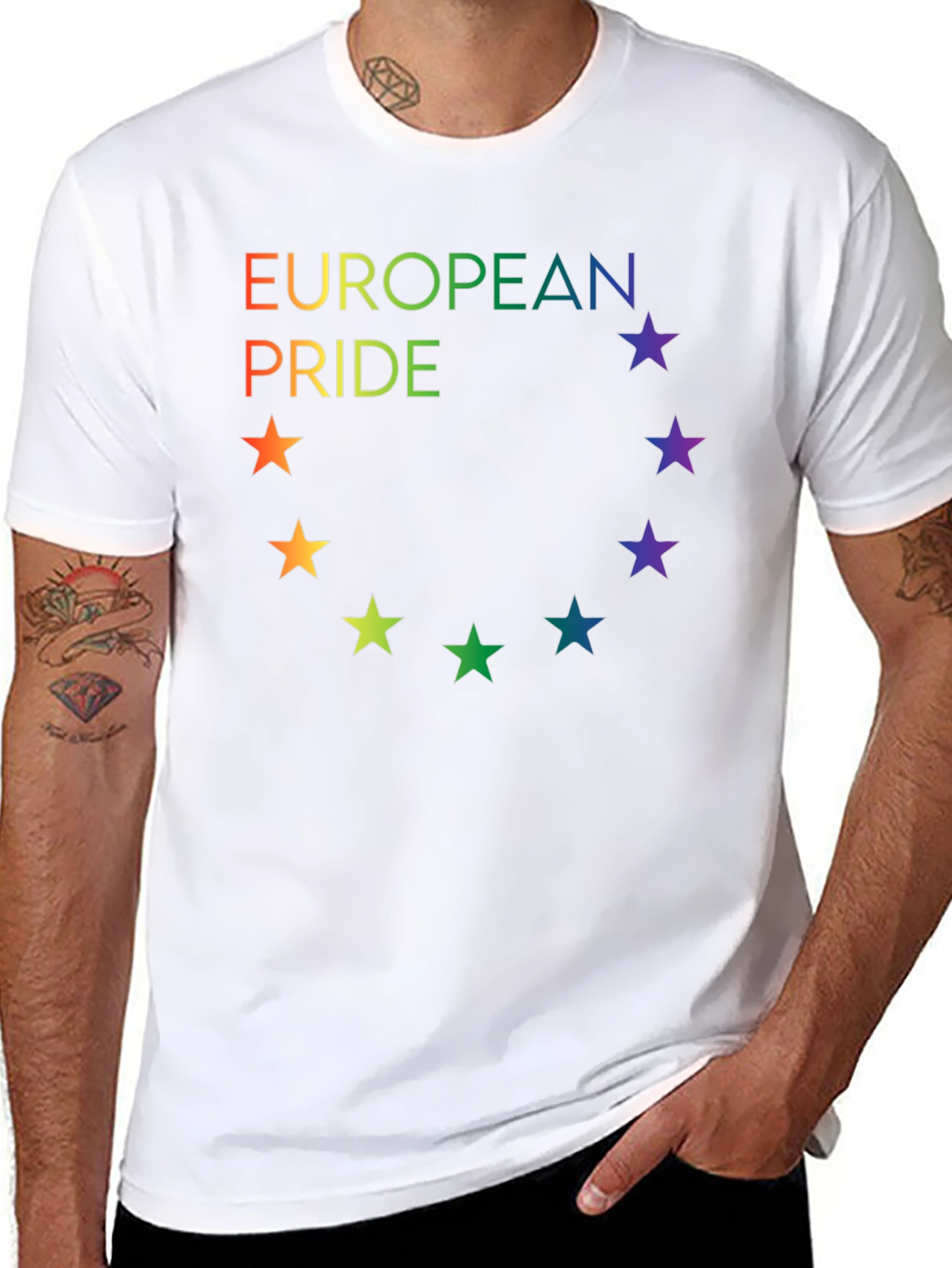 European Pride Rainbow Star T-Shirt - 8