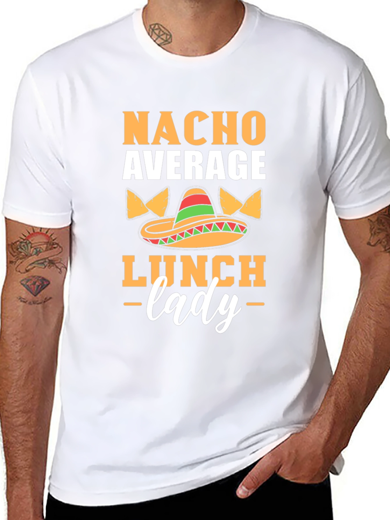 Black Nacho Average Lunch Lady Graphic T-Shirt view 8