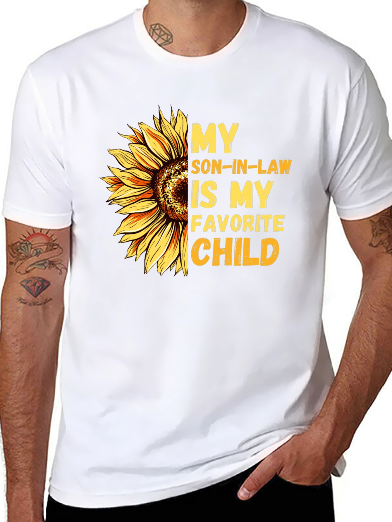 Black My Son-In-Law is My Favorite Child Sunflower Graphic Tee view 8
