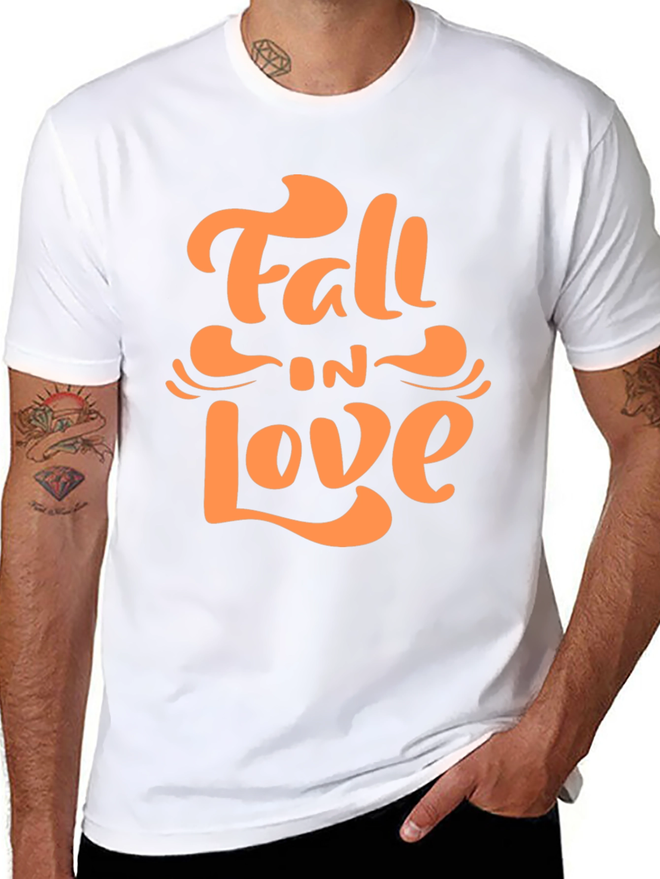 Black Fall in Love Graphic Tee - Stylish Autumn Apparel view 8
