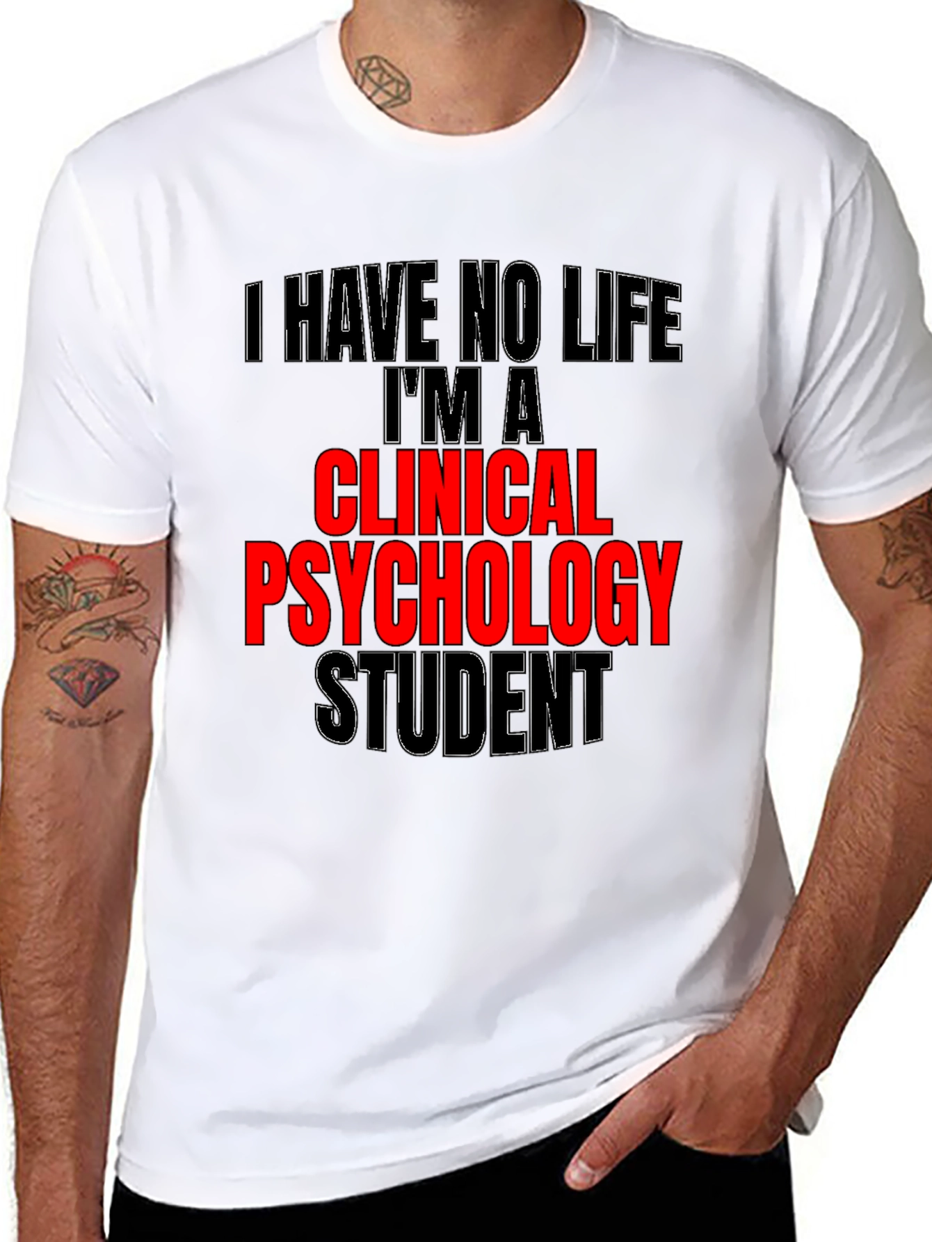Black Clinical Psychology Student Graphic Tee view 8