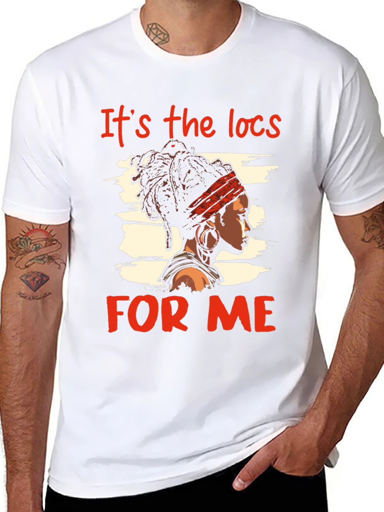 Black It's the Locs For Me T-Shirt - Black view 8