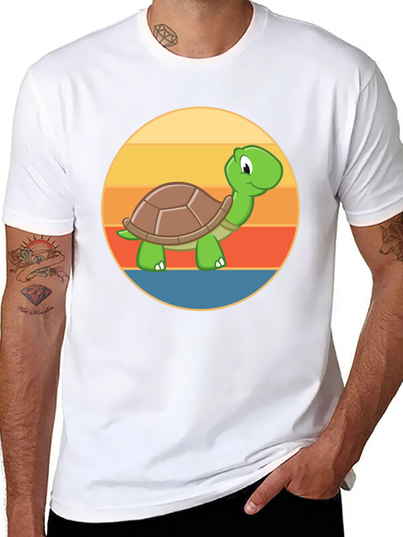 Black Turtle T-Shirt - Cute Cartoon Animal Tee view 8