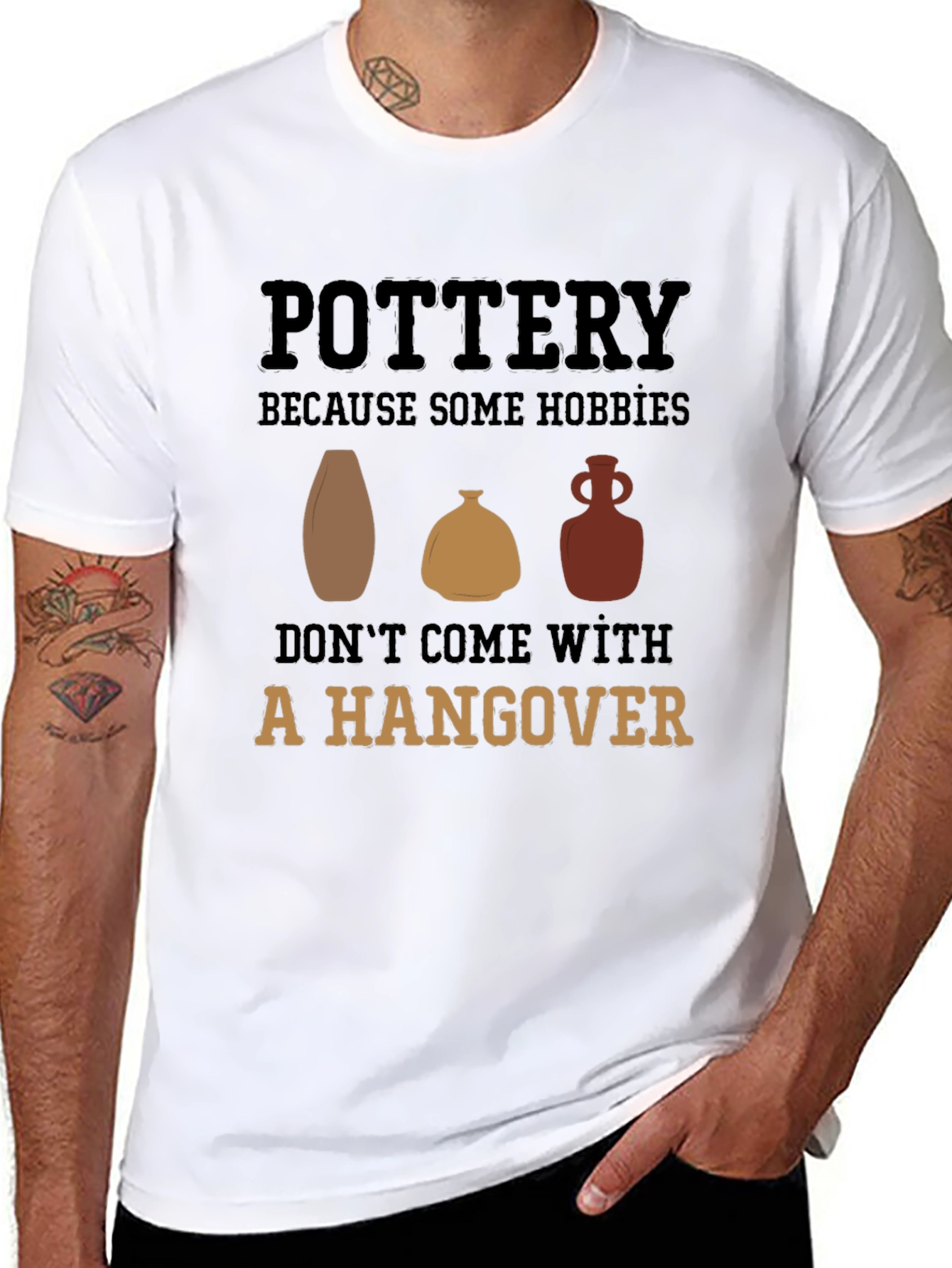 Black Pottery Hobby Graphic Tee - No Hangover Fun! view 8