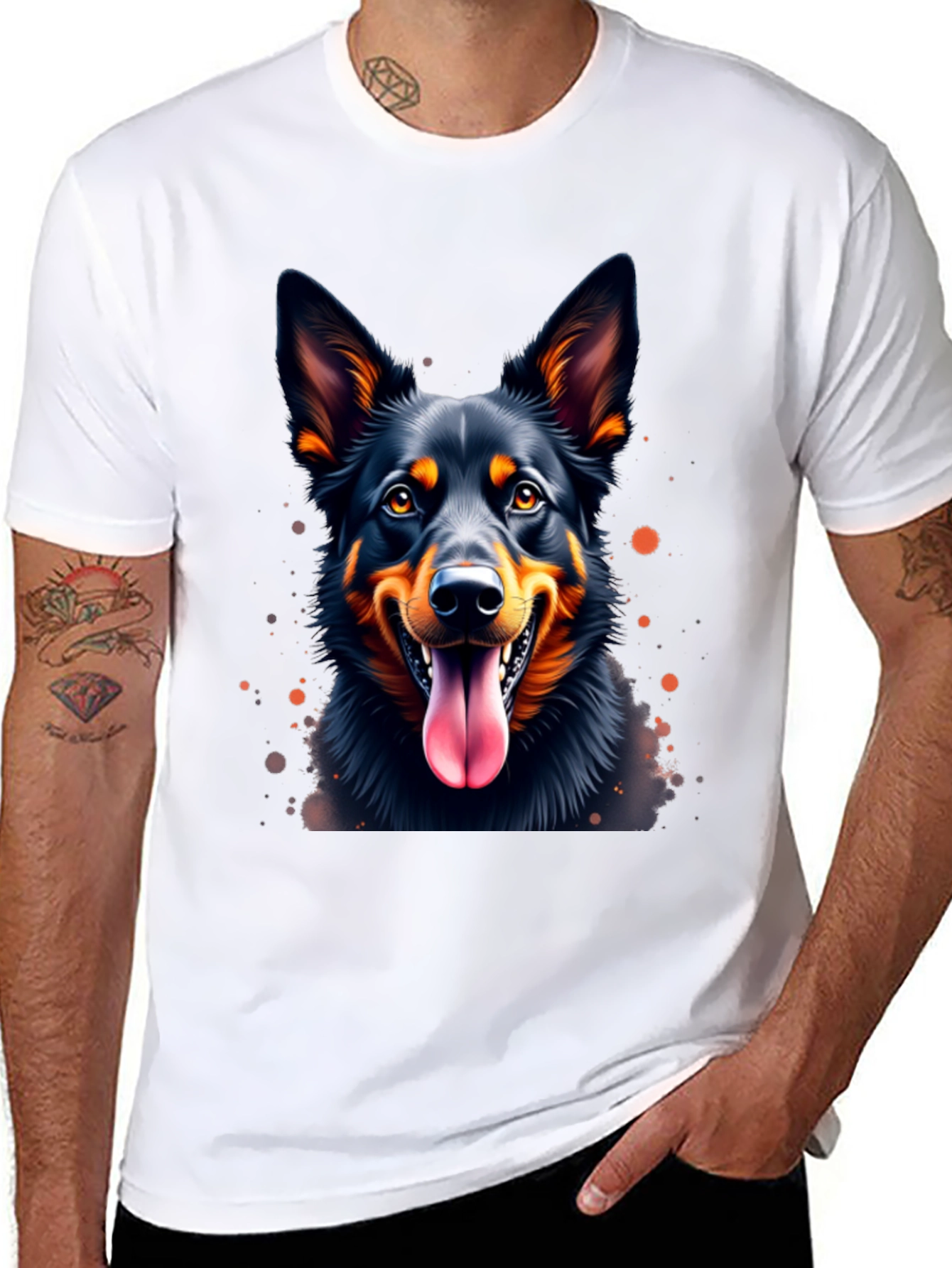 Black Dog Lover's Black T-Shirt view 8