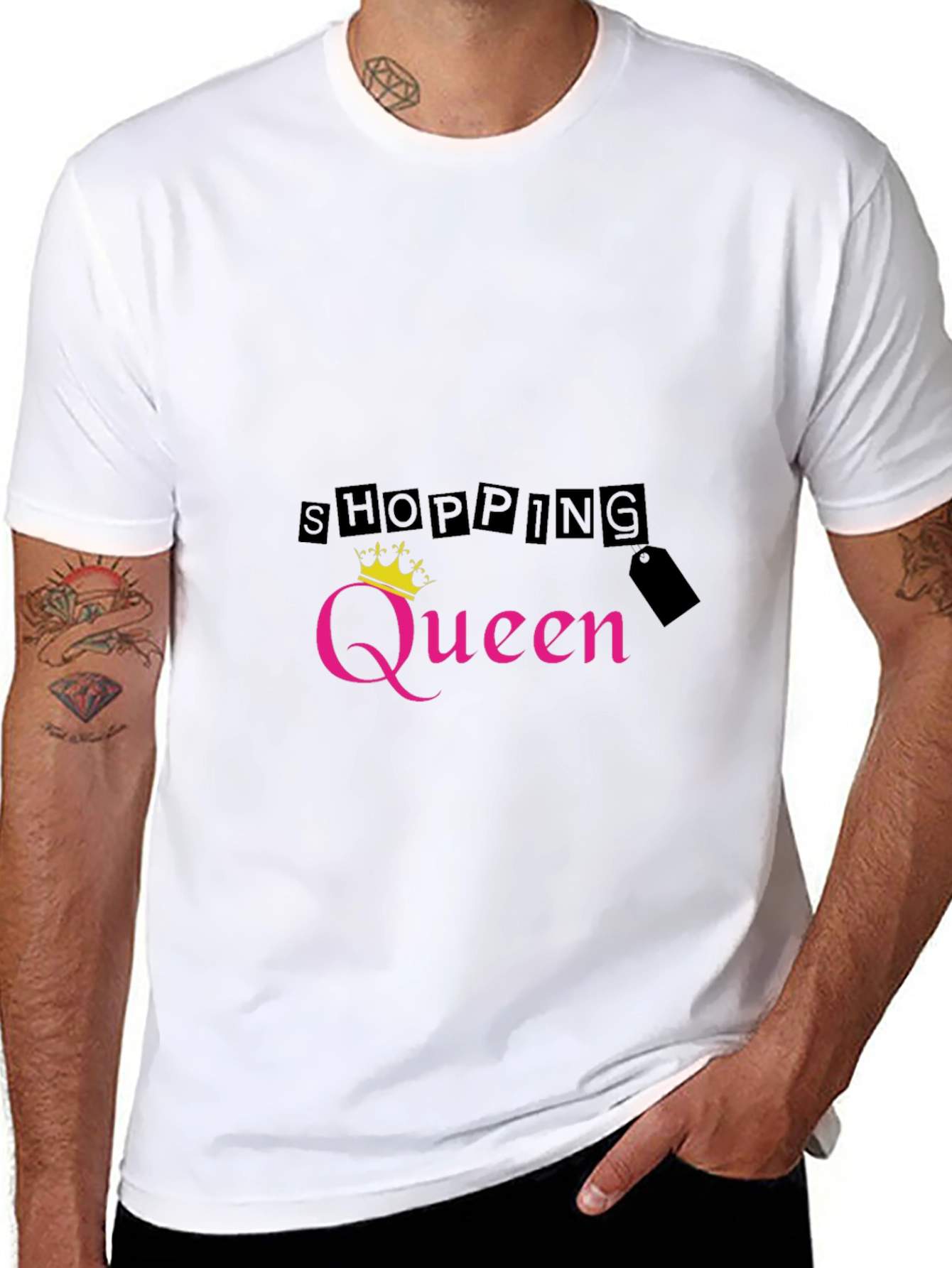Black Shopping Queen Black T-Shirt view 8