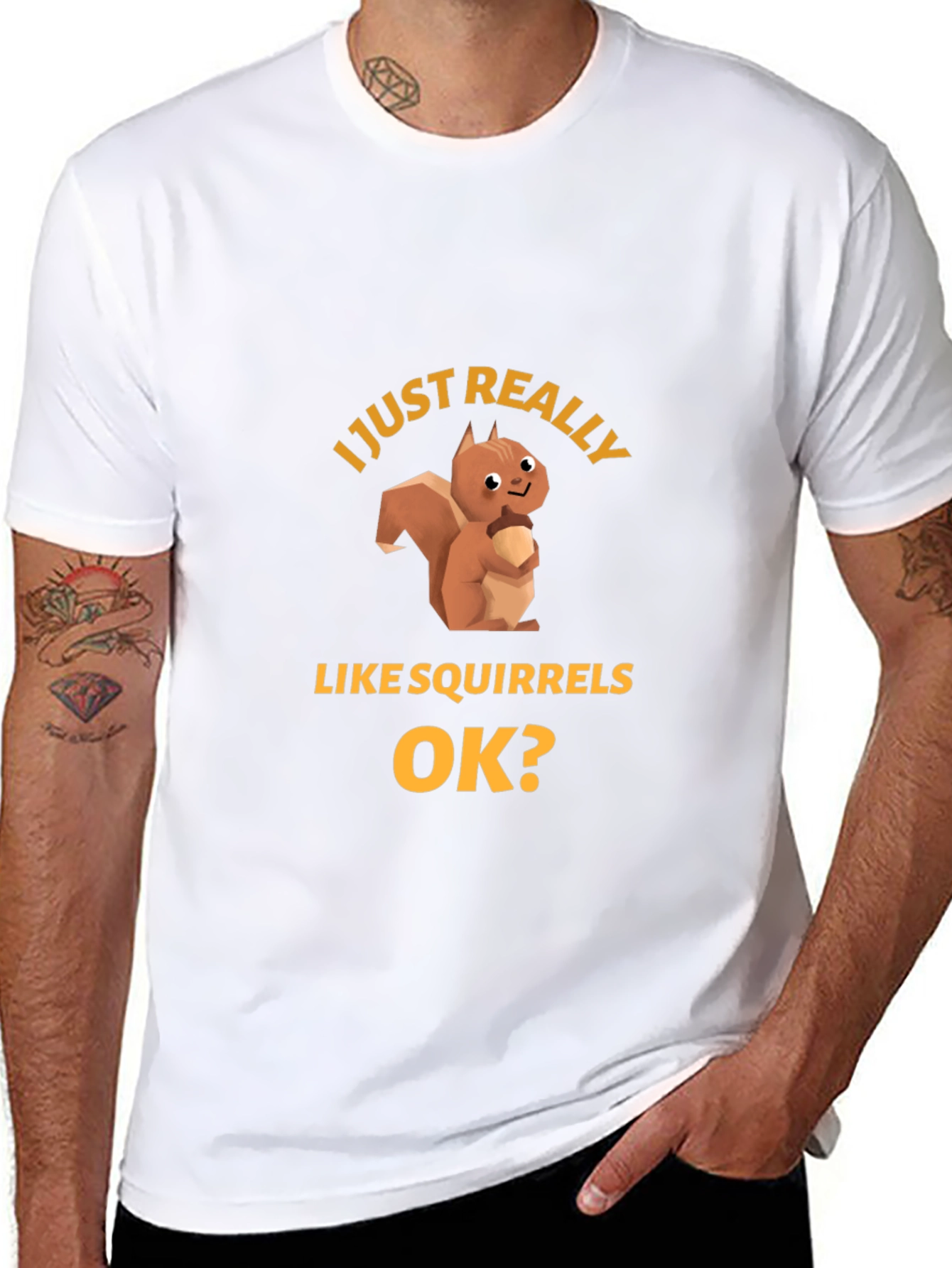 Black Squirrel Lover T-Shirt - Funny Graphic Tee view 8