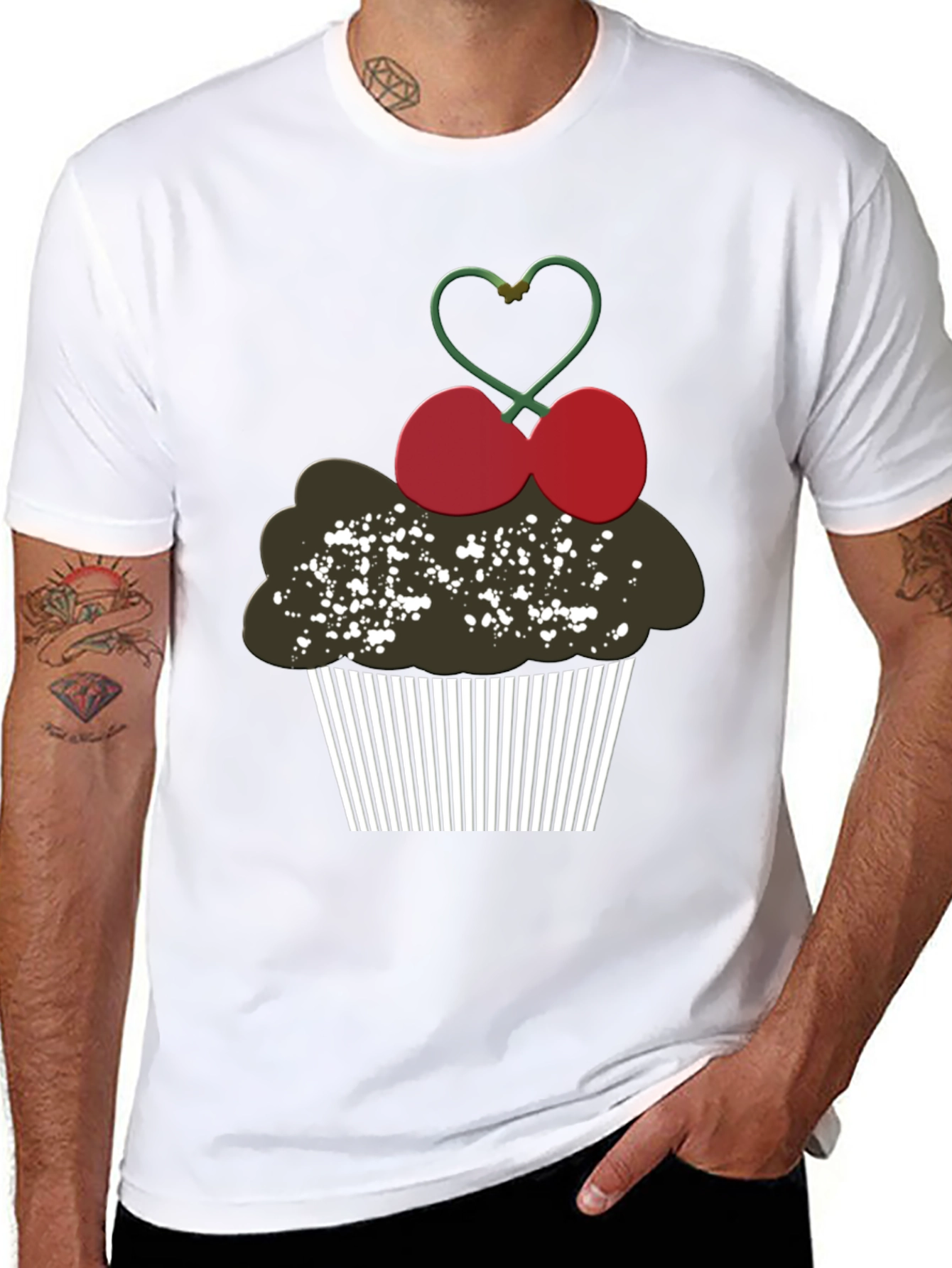 Black Cupcake Graphic Tee - Sweet Treat Shirt view 8