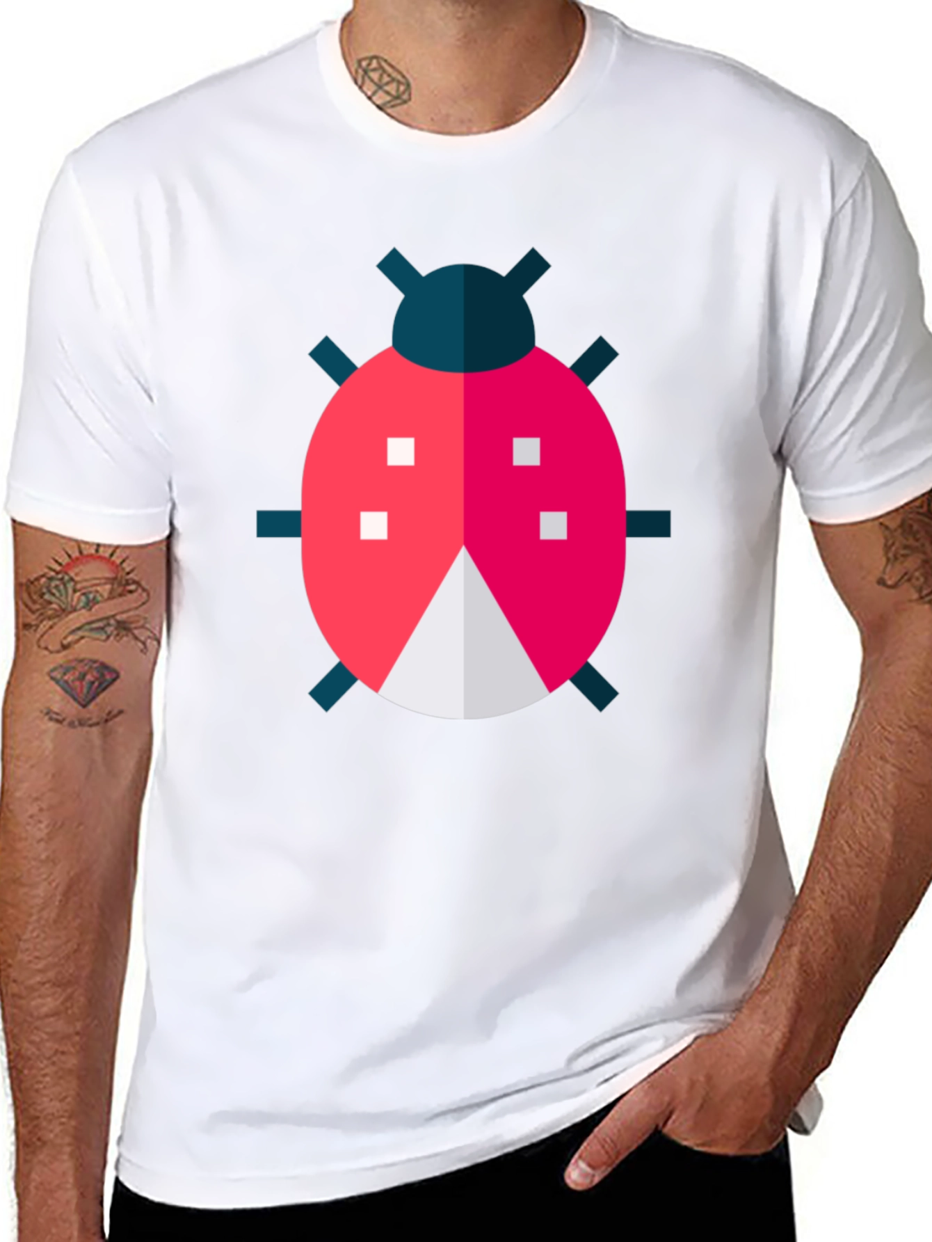 Black Ladybug Graphic T-Shirt - Fun & Stylish view 8