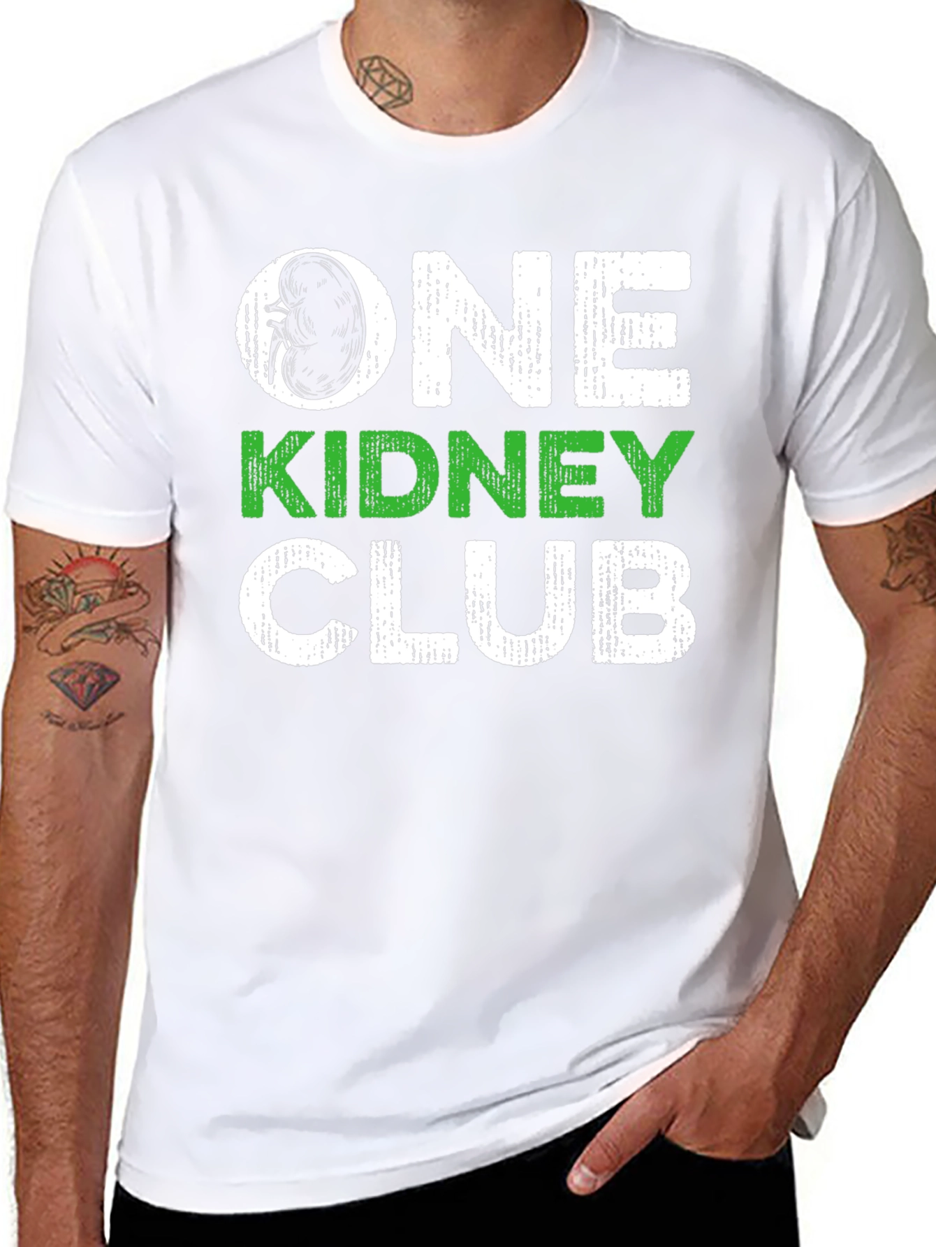 Black One Kidney Club Black T-Shirt view 8