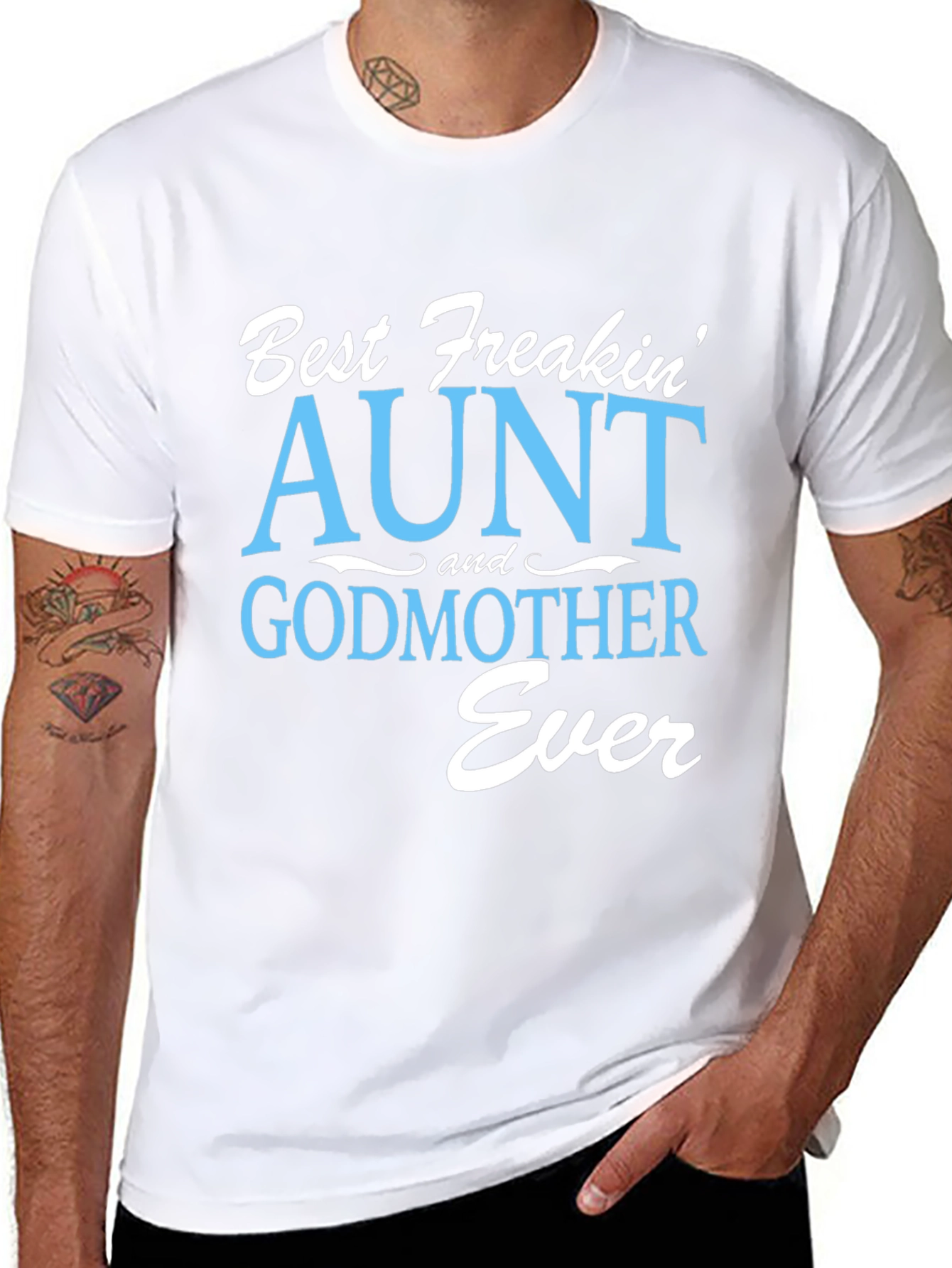 Black Best Freakin' Aunt & Godmother Ever T-Shirt view 8