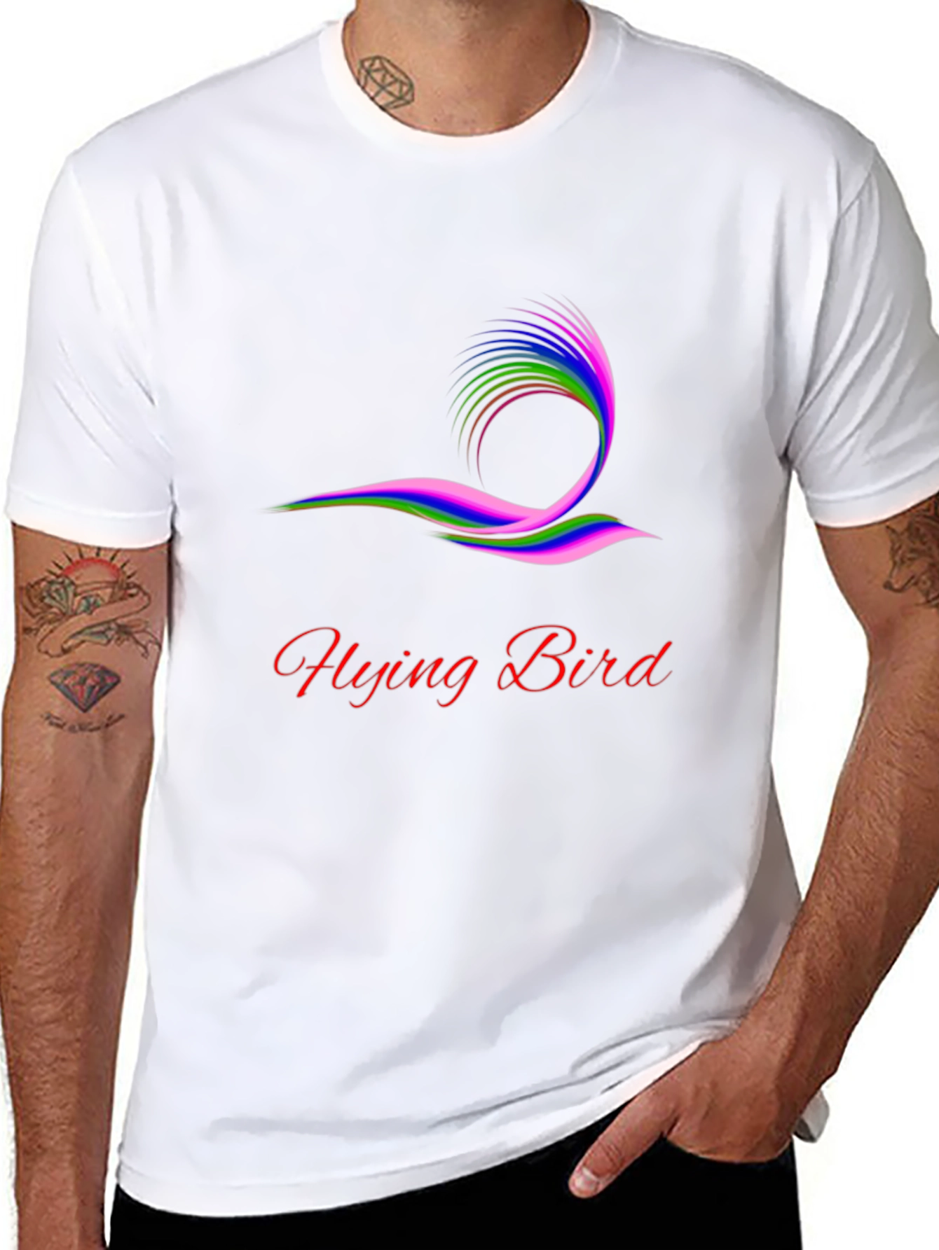 Black Flying Bird Graphic Tee - Unique Design, Comfortable Fit view 8