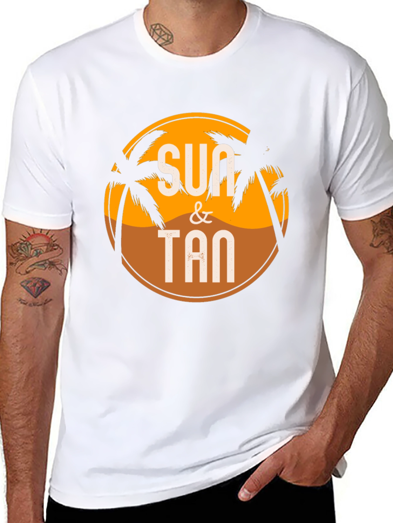Black Sun & Tan Graphic T-Shirt view 8