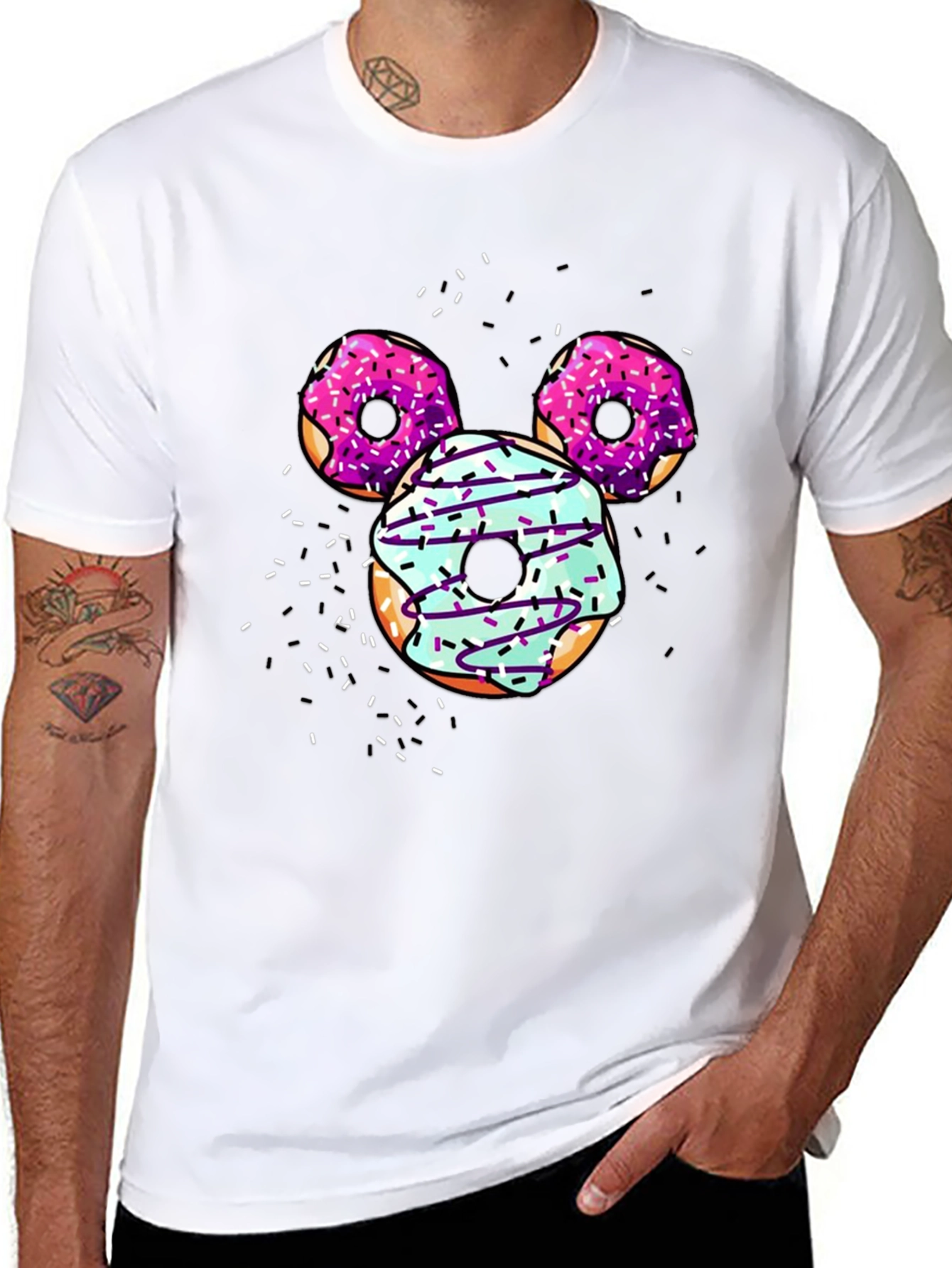 Black Donut Mickey Mouse T-Shirt view 8
