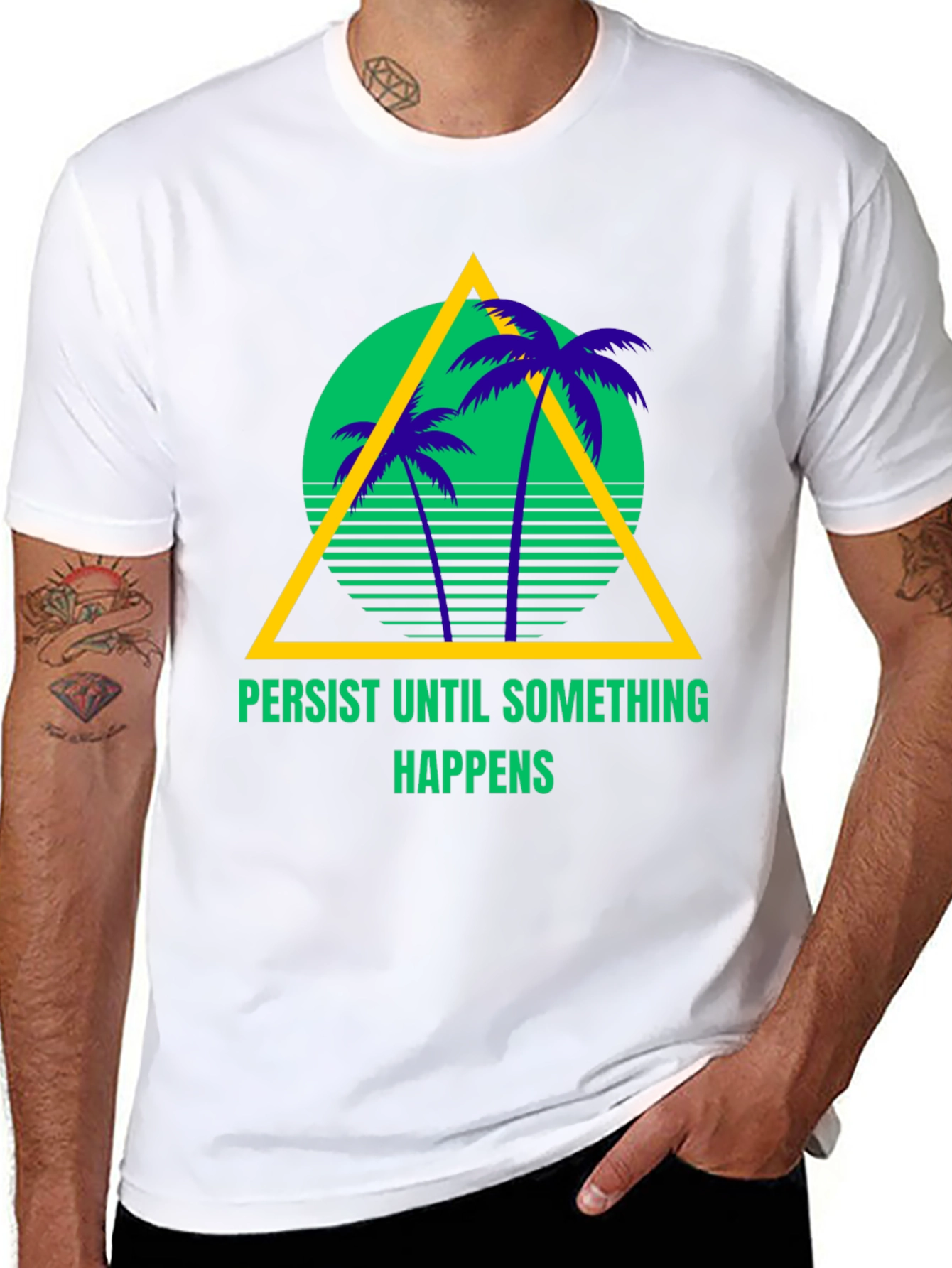 Black Persist Until Something Happens Graphic Tee view 8