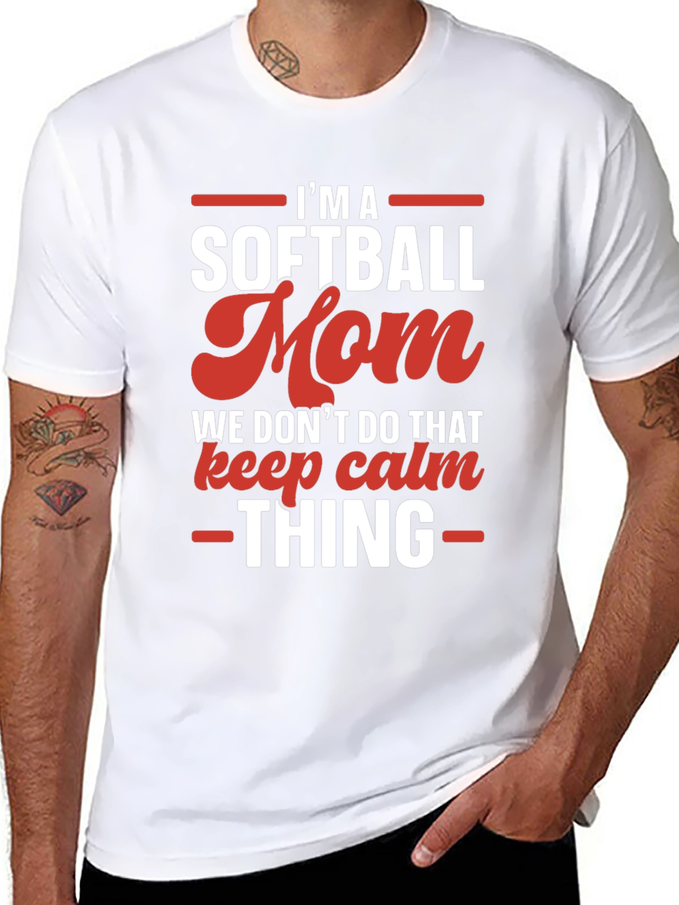 Black Softball Mom Graphic T-Shirt - Funny & Stylish view 8