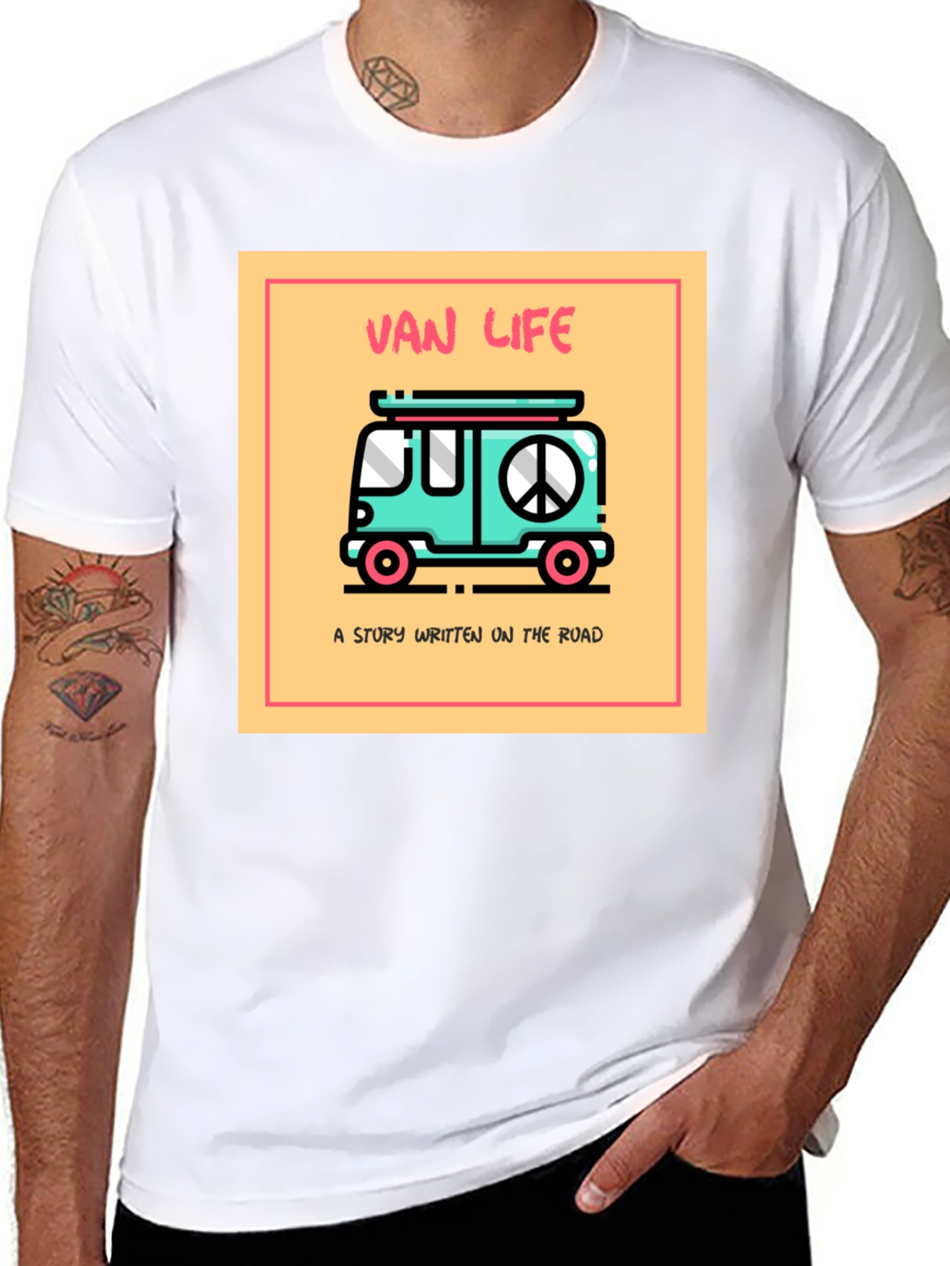 Black Van Life Graphic Tee - Road Trip Style view 8